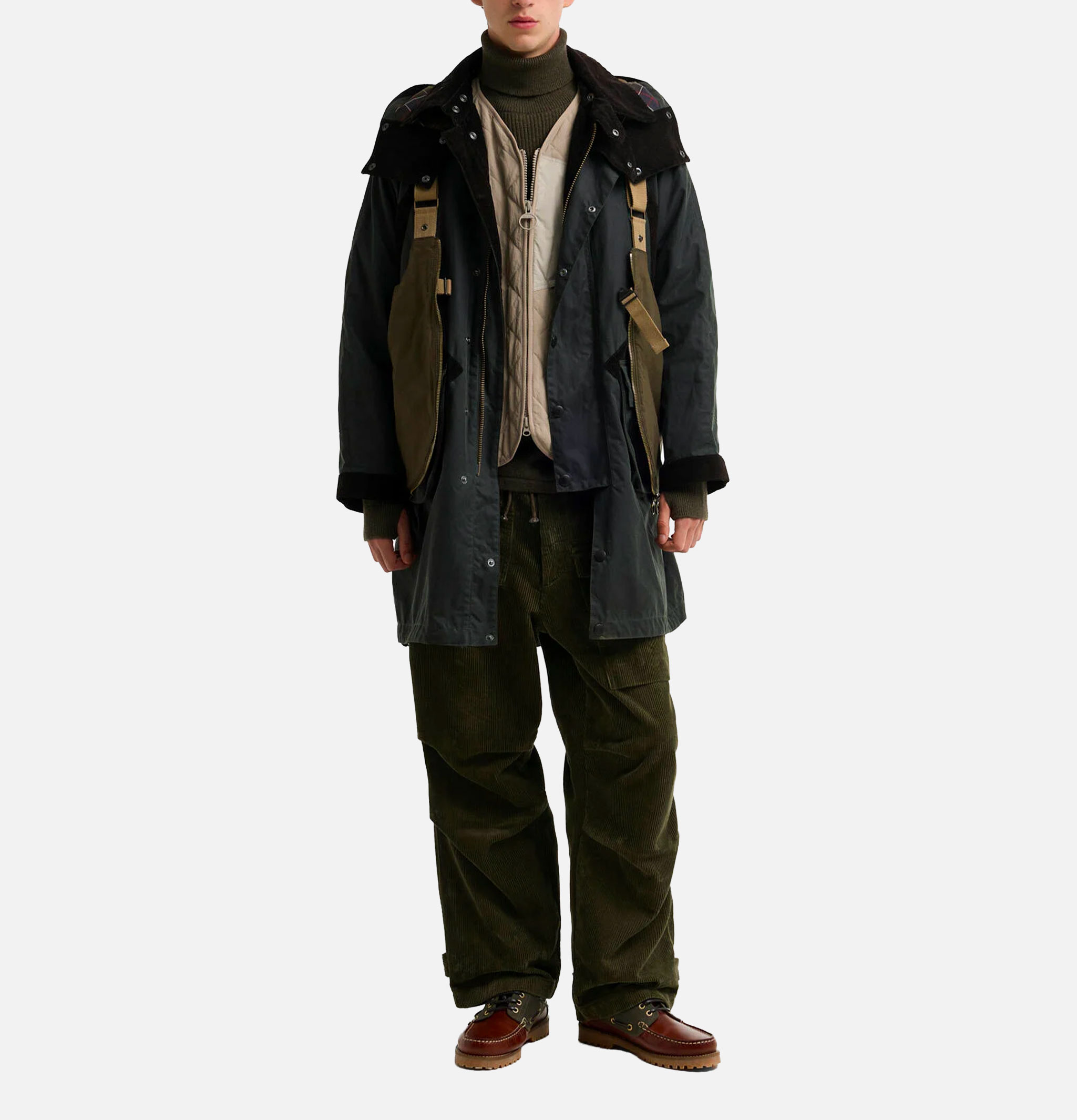 Veste Longue Wax Barbour x Norbit Sage