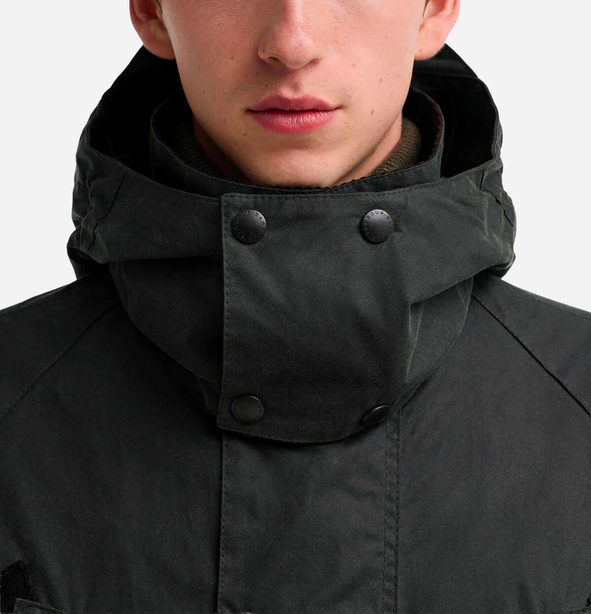 Veste Longue Wax Barbour x Norbit Sage