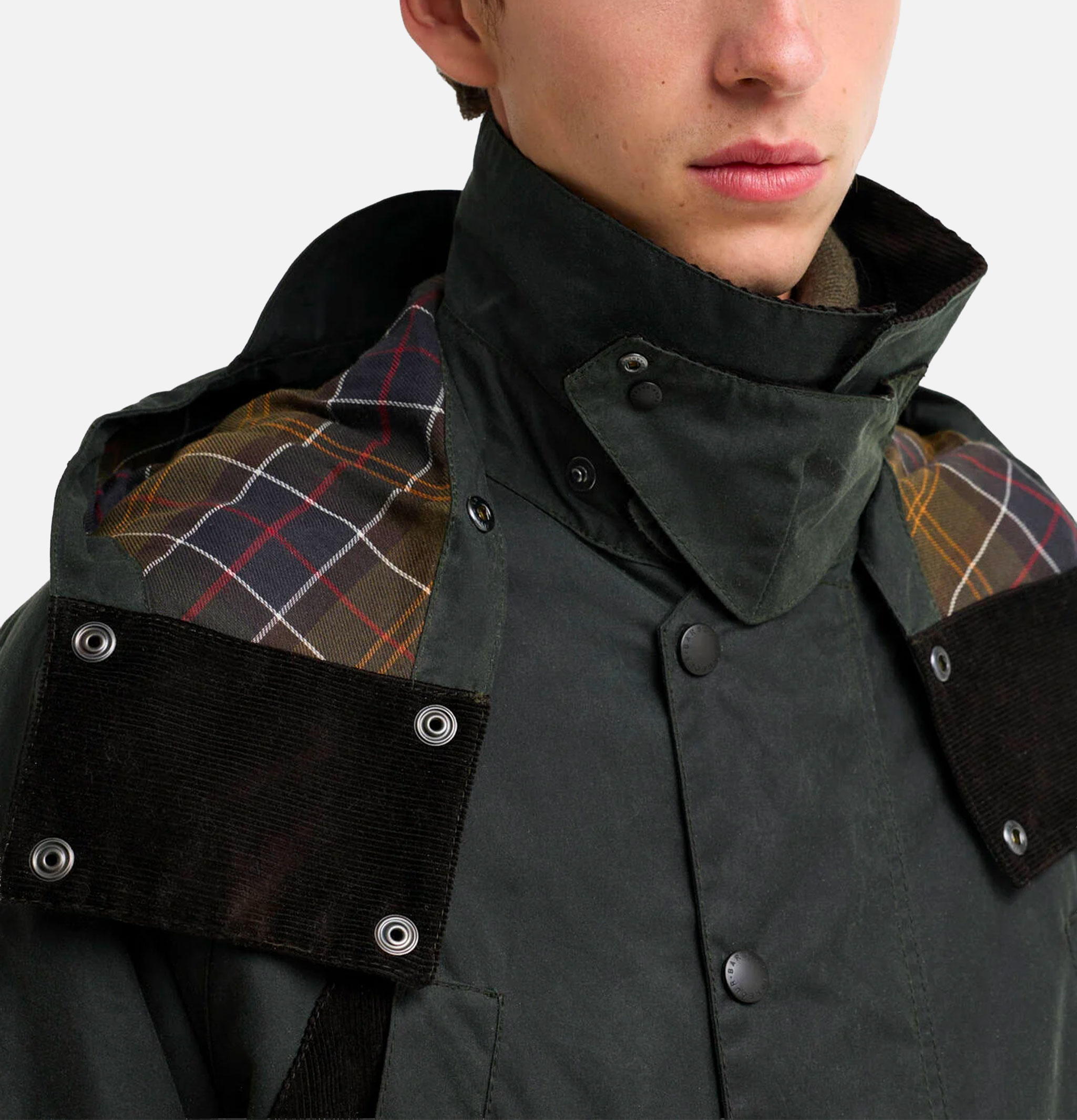 Veste Longue Wax Barbour x Norbit Sage