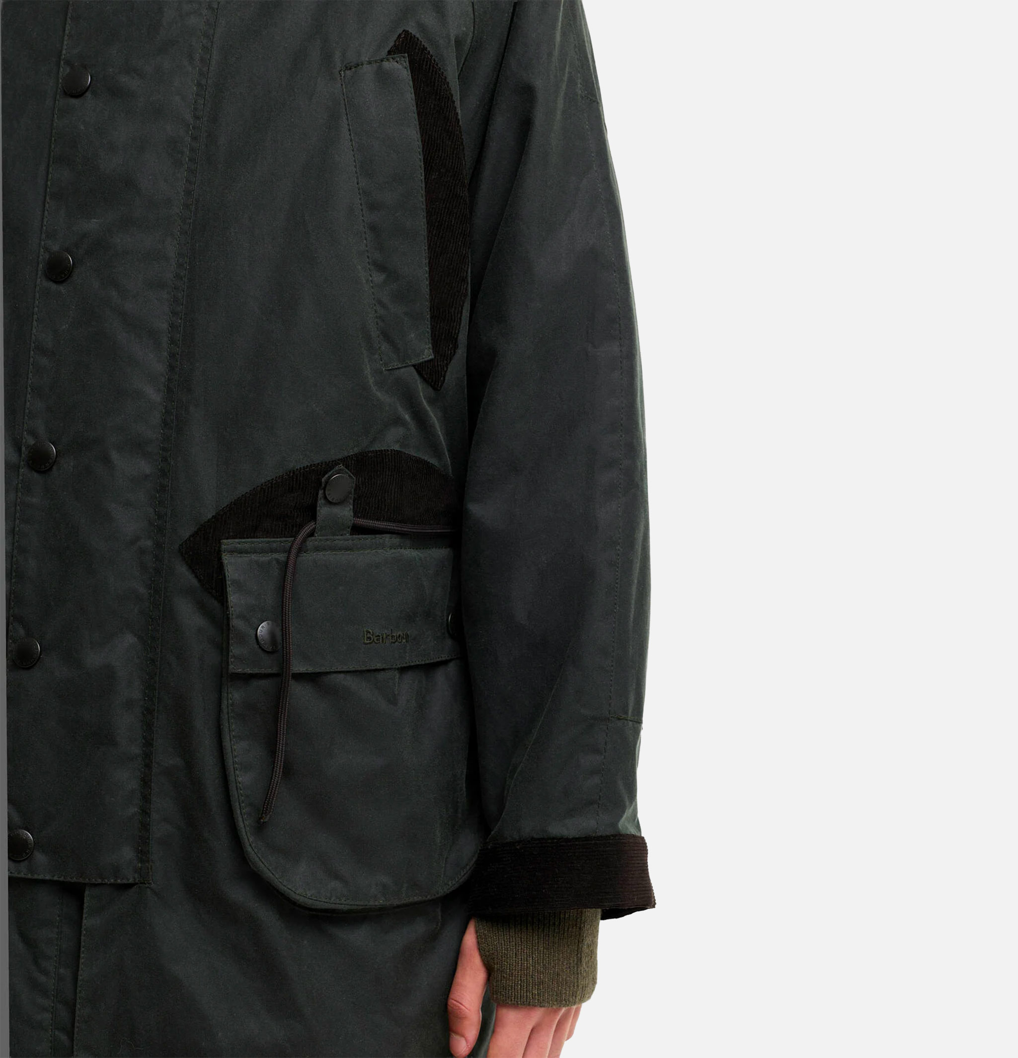 Veste Longue Wax Barbour x Norbit Sage