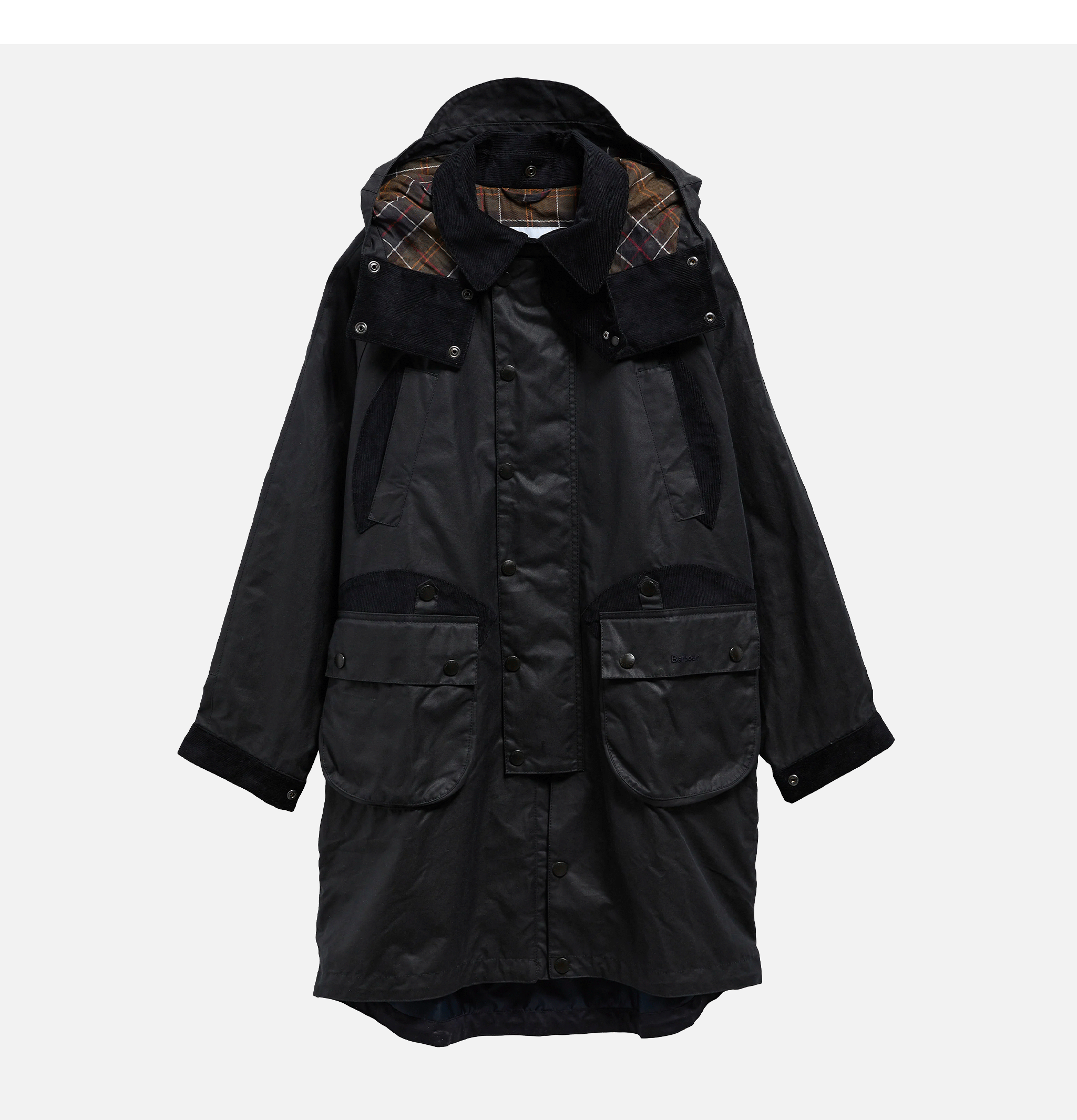 Veste Longue Wax Barbour x Norbit Navy