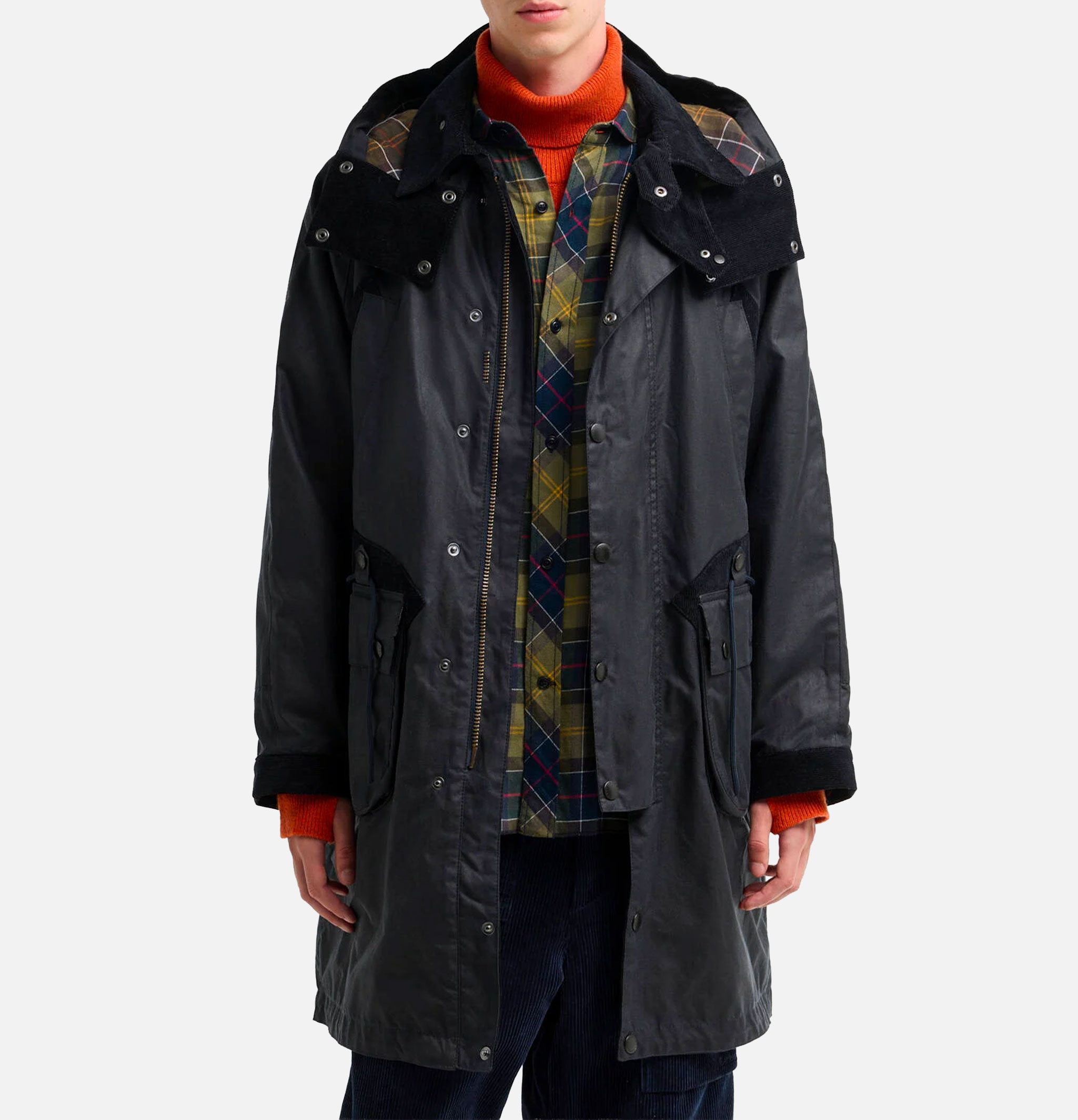 Veste Longue Wax Barbour x Norbit Navy