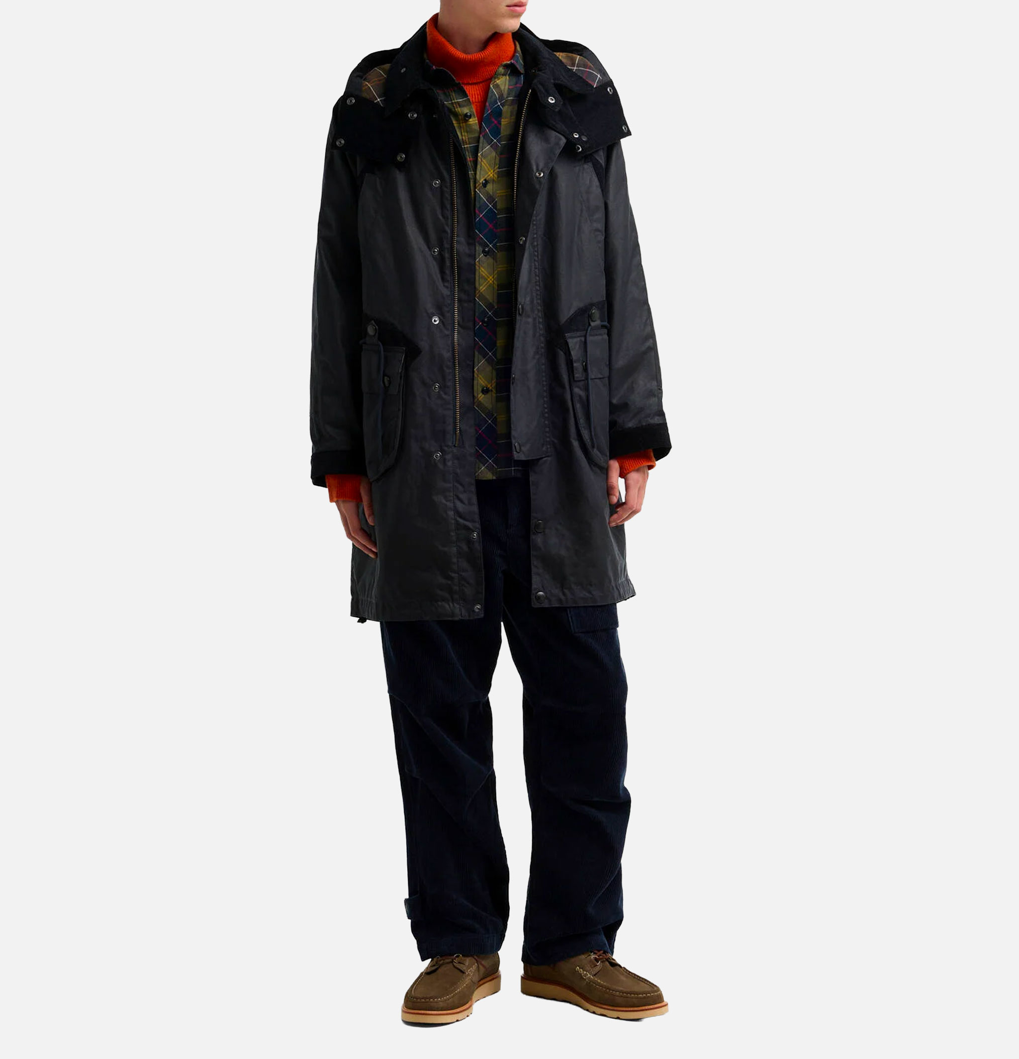 Veste Longue Wax Barbour x Norbit Navy