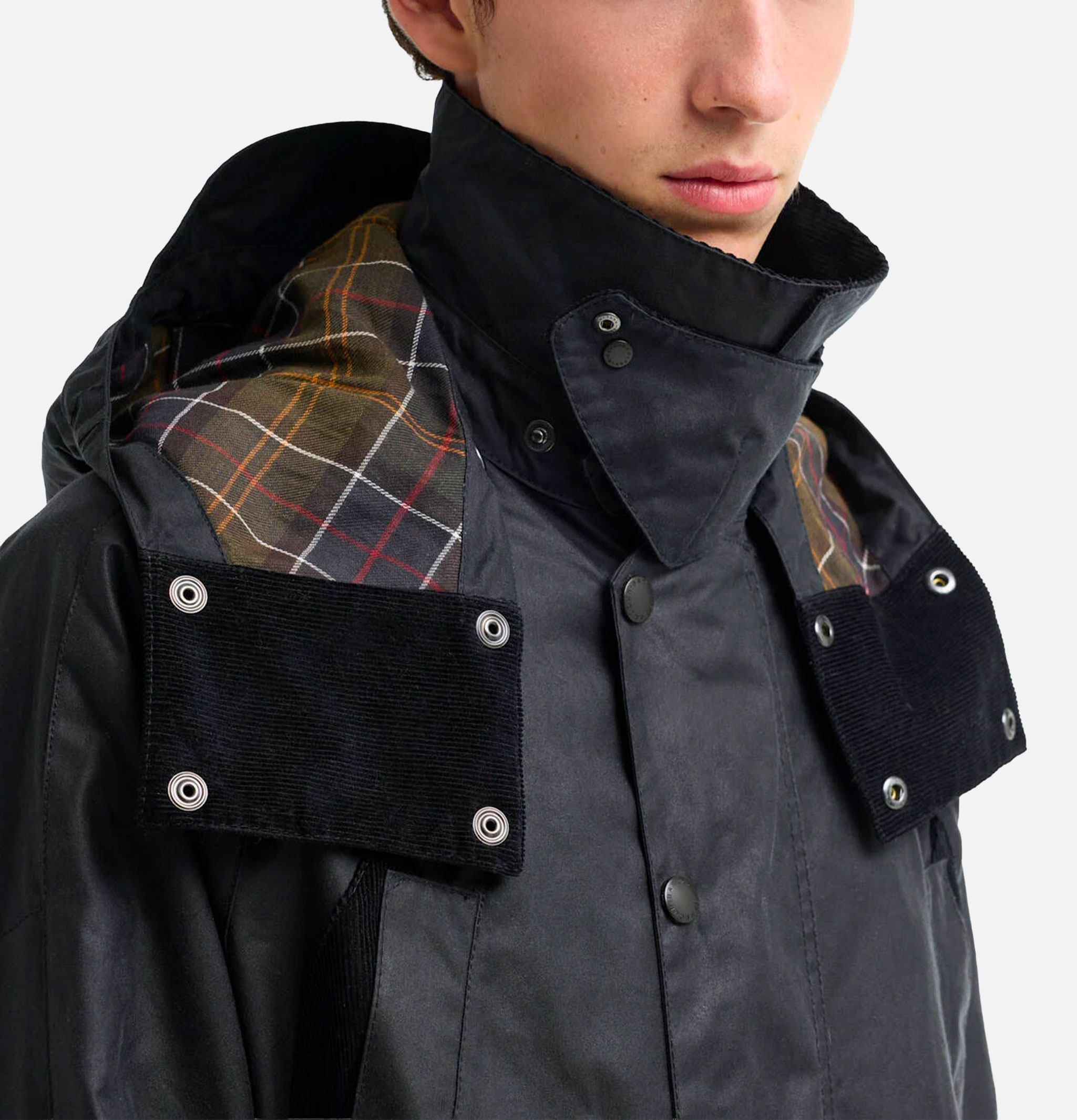 Veste Longue Wax Barbour x Norbit Navy