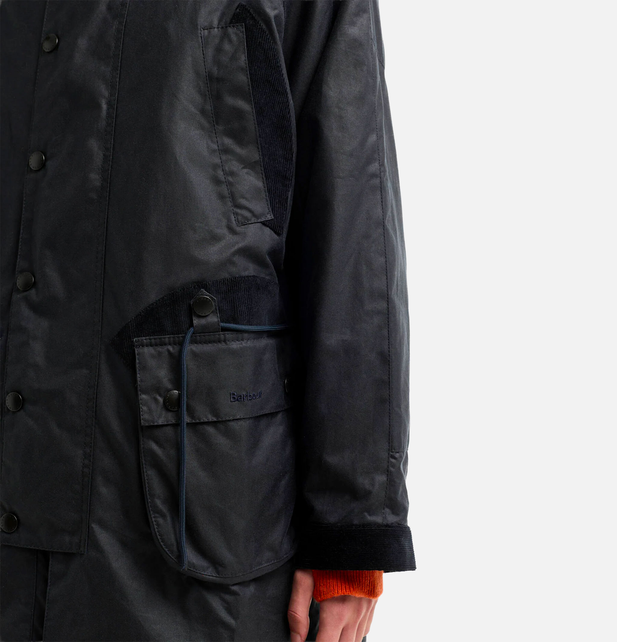 Veste Longue Wax Barbour x Norbit Navy
