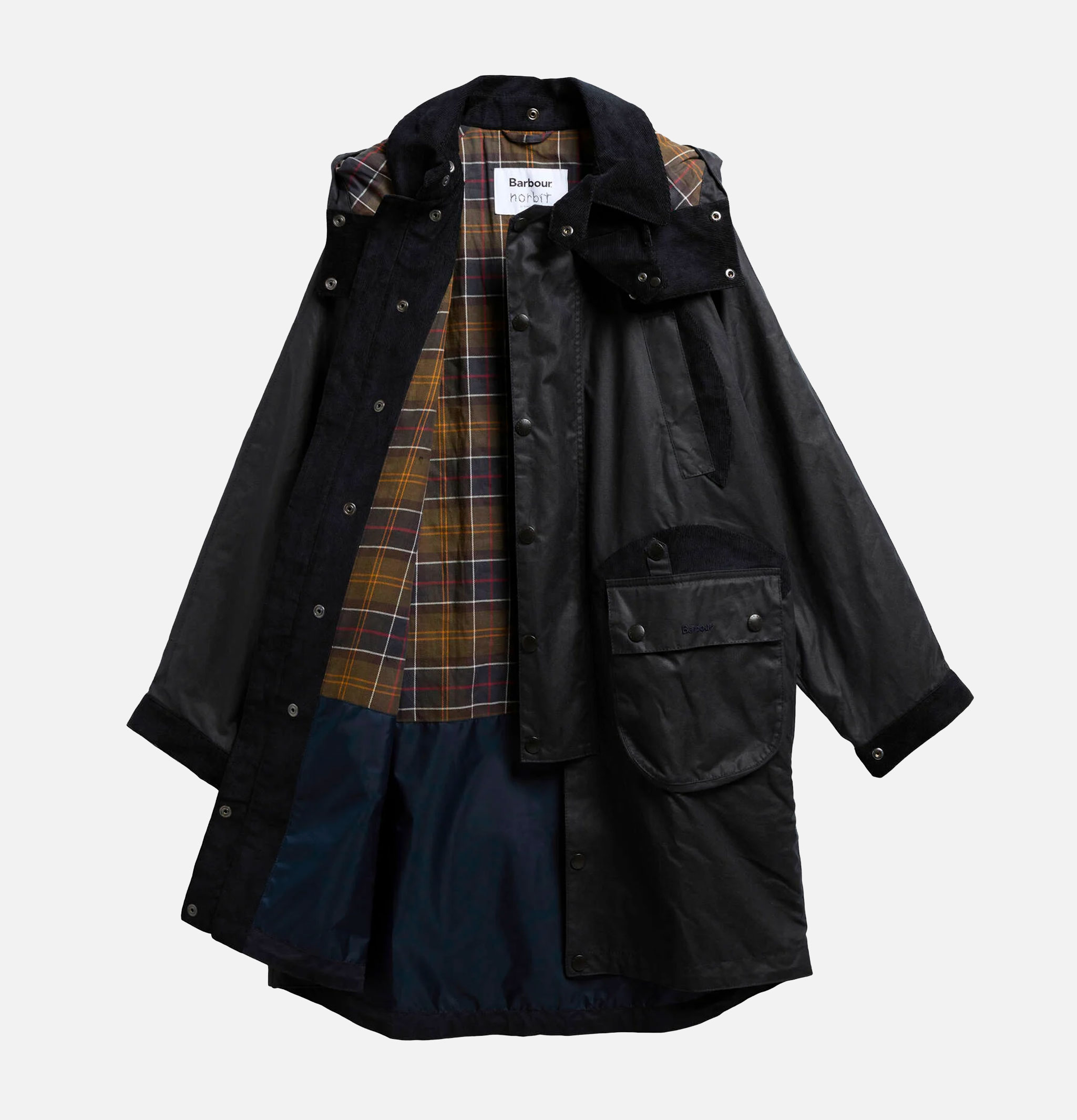 Veste Longue Wax Barbour x Norbit Navy