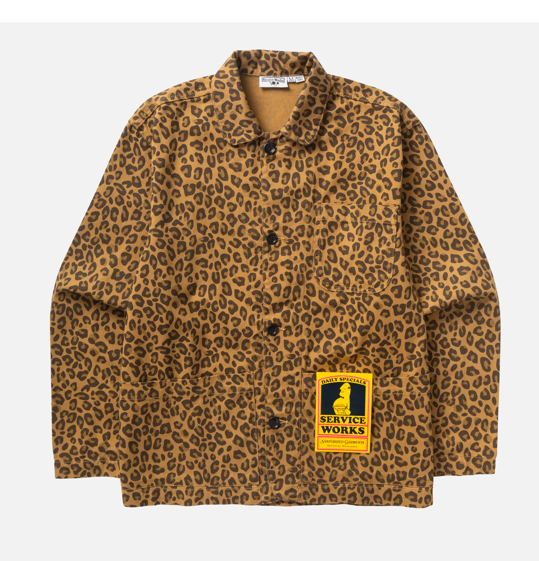 Service Works Chemise Patterned Easy Chef Marron Leopard