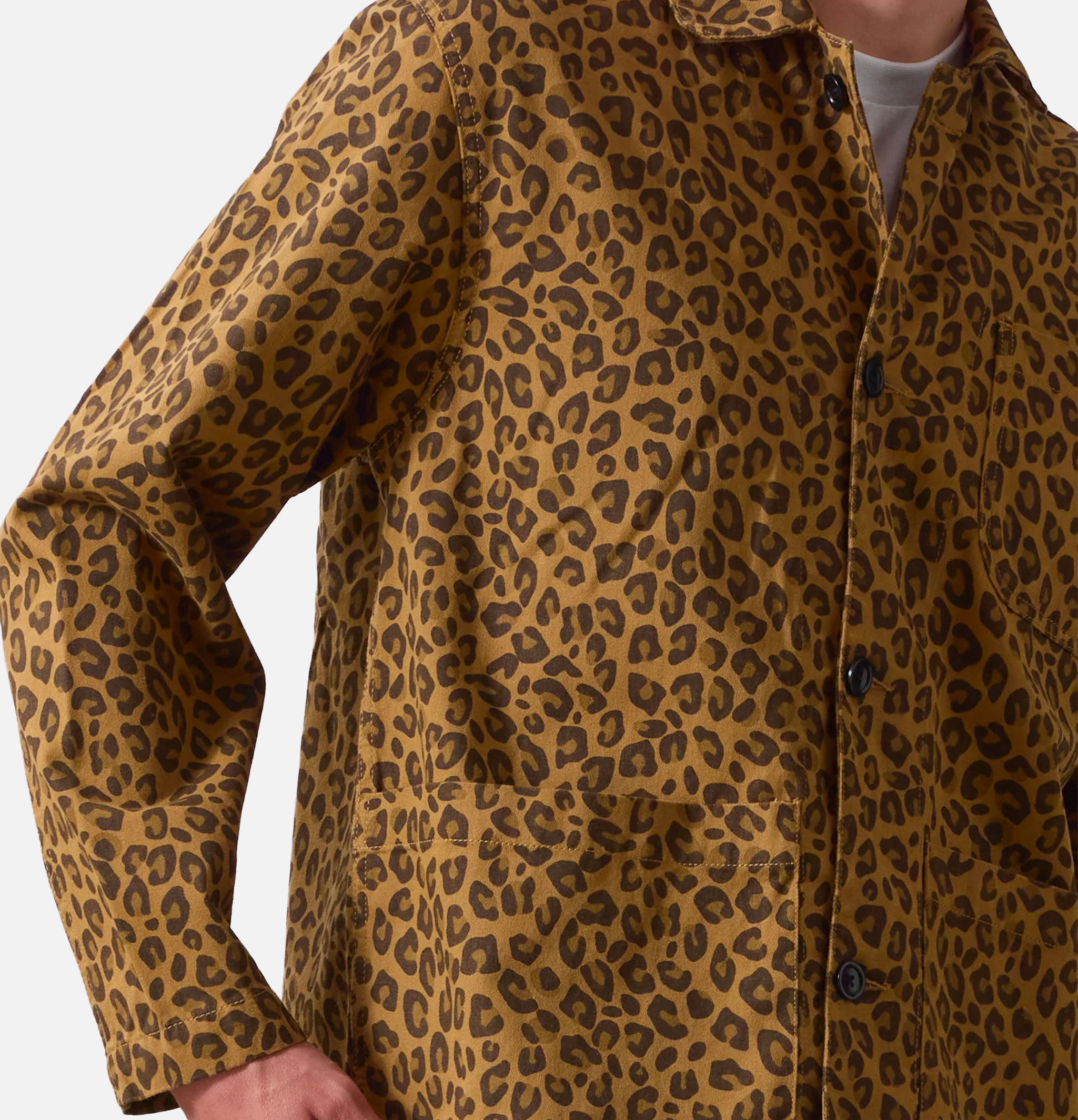 Service Works Chemise Patterned Easy Chef Marron Leopard