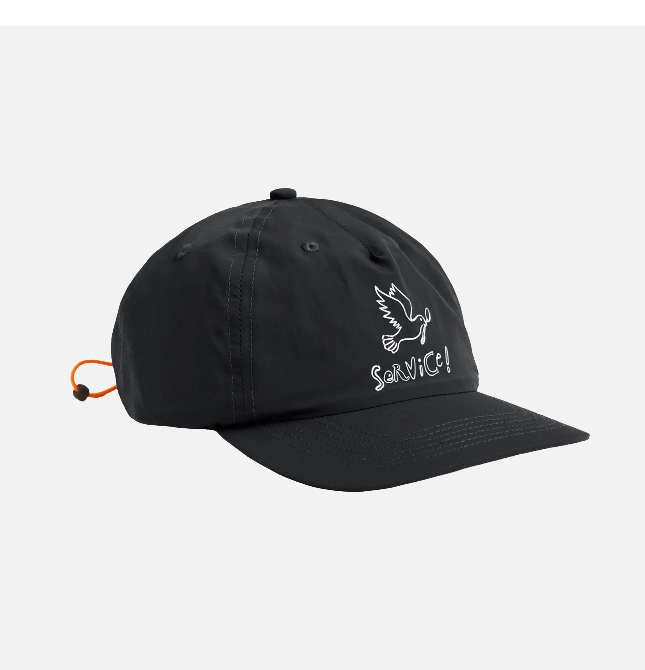 Service Works Dove Black Nylon Cap