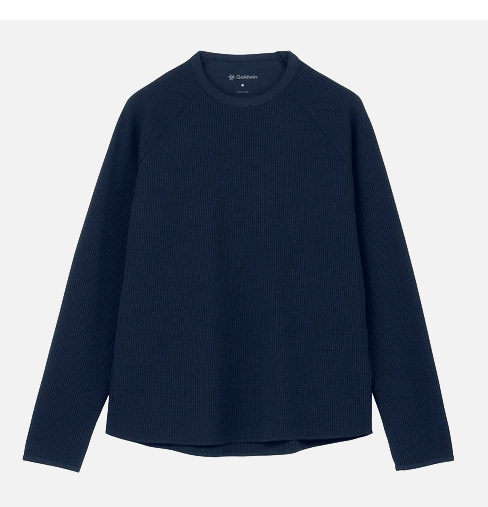 Goldwin T-shirt L/S Waffle Light Ink Navy