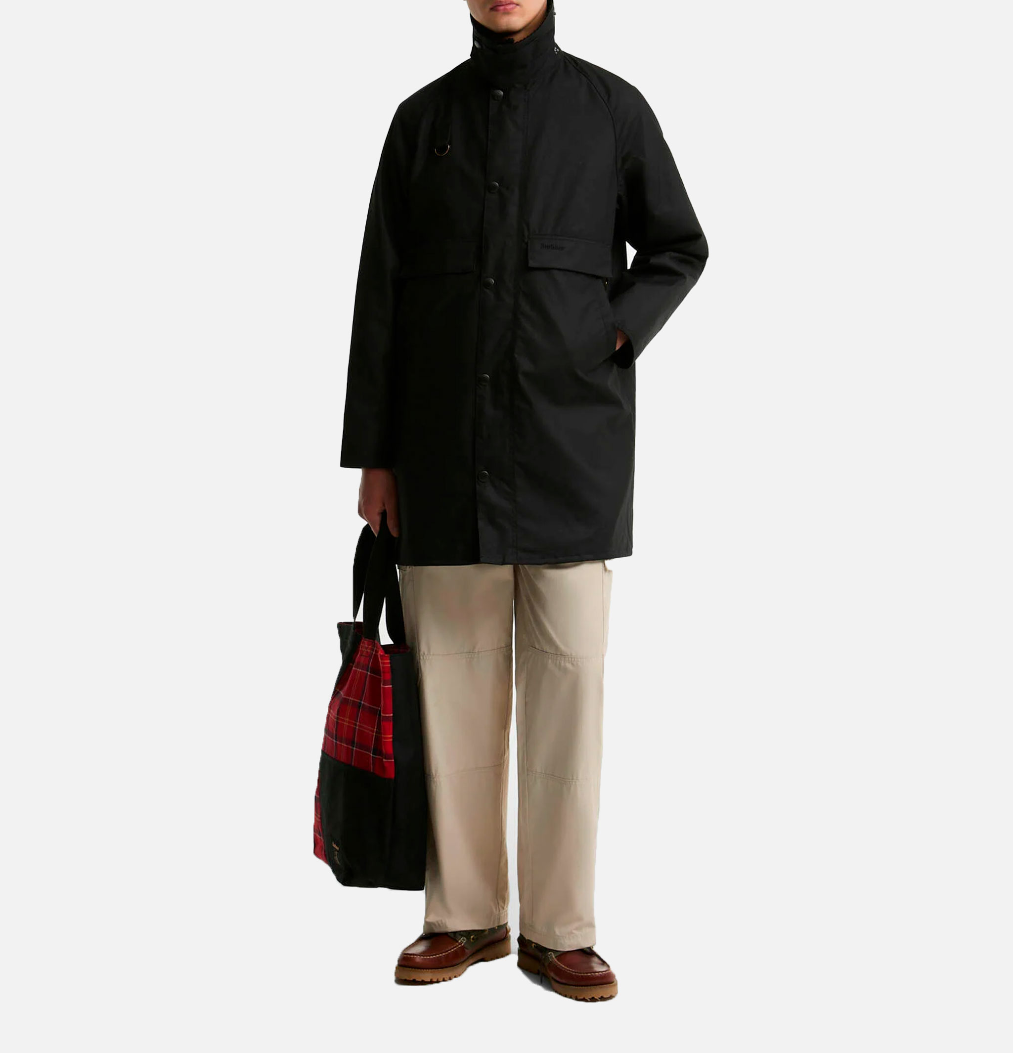 Barbour Veste Cirée Longue Spey Noire