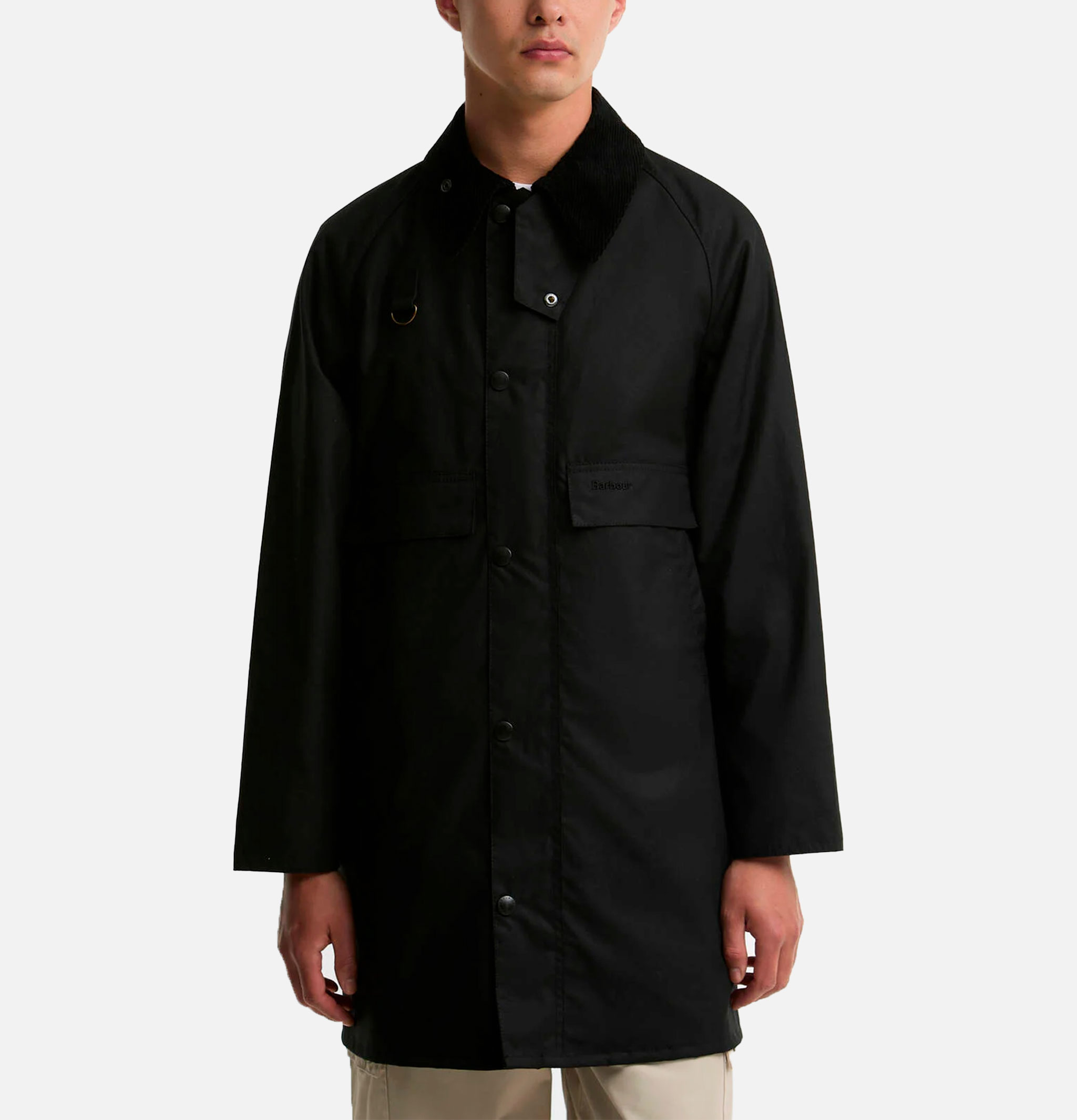 Barbour Veste Cirée Longue Spey Noire