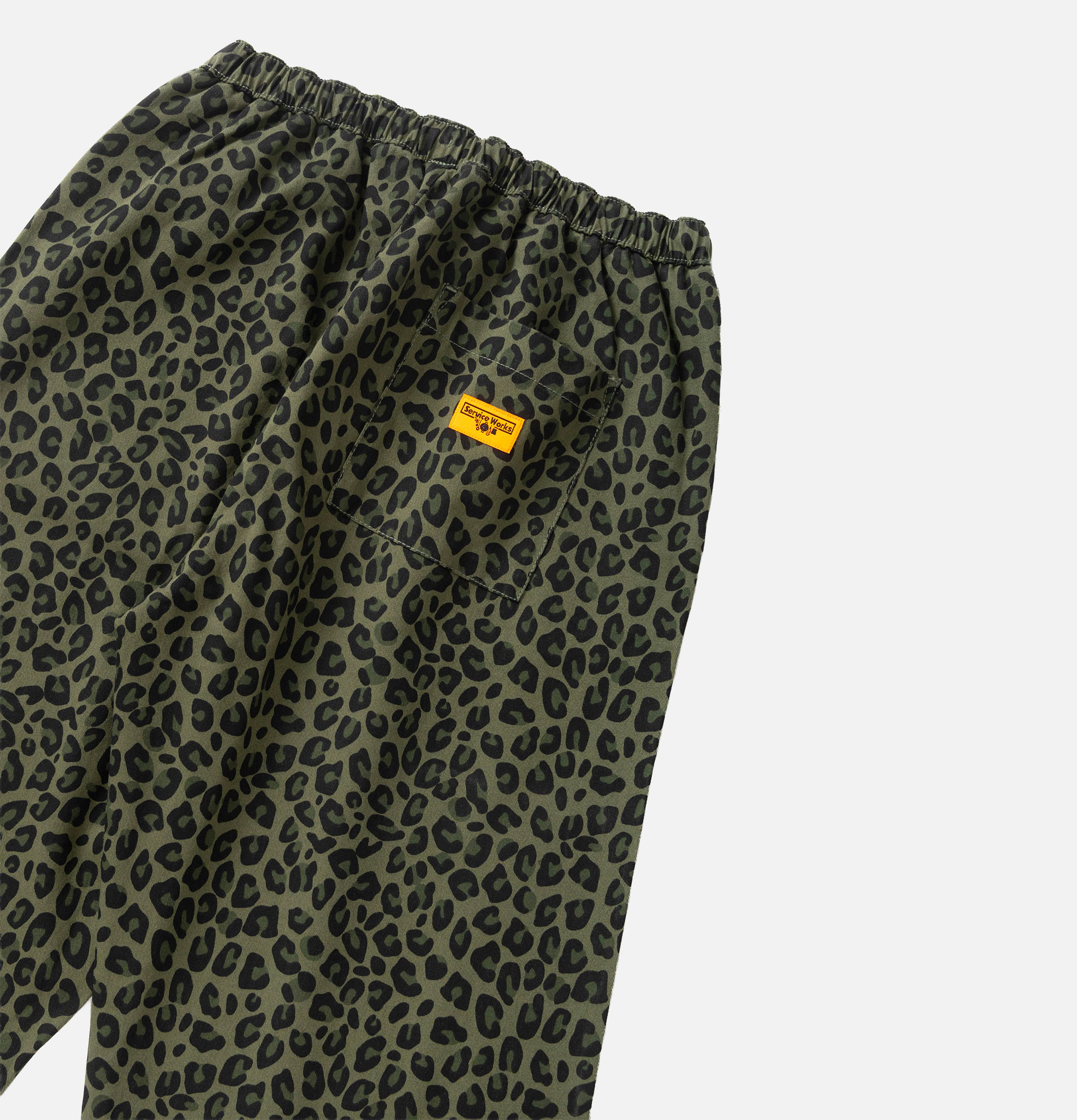 Pantalon Service Works Patterned Easy Chef Vert Leopard