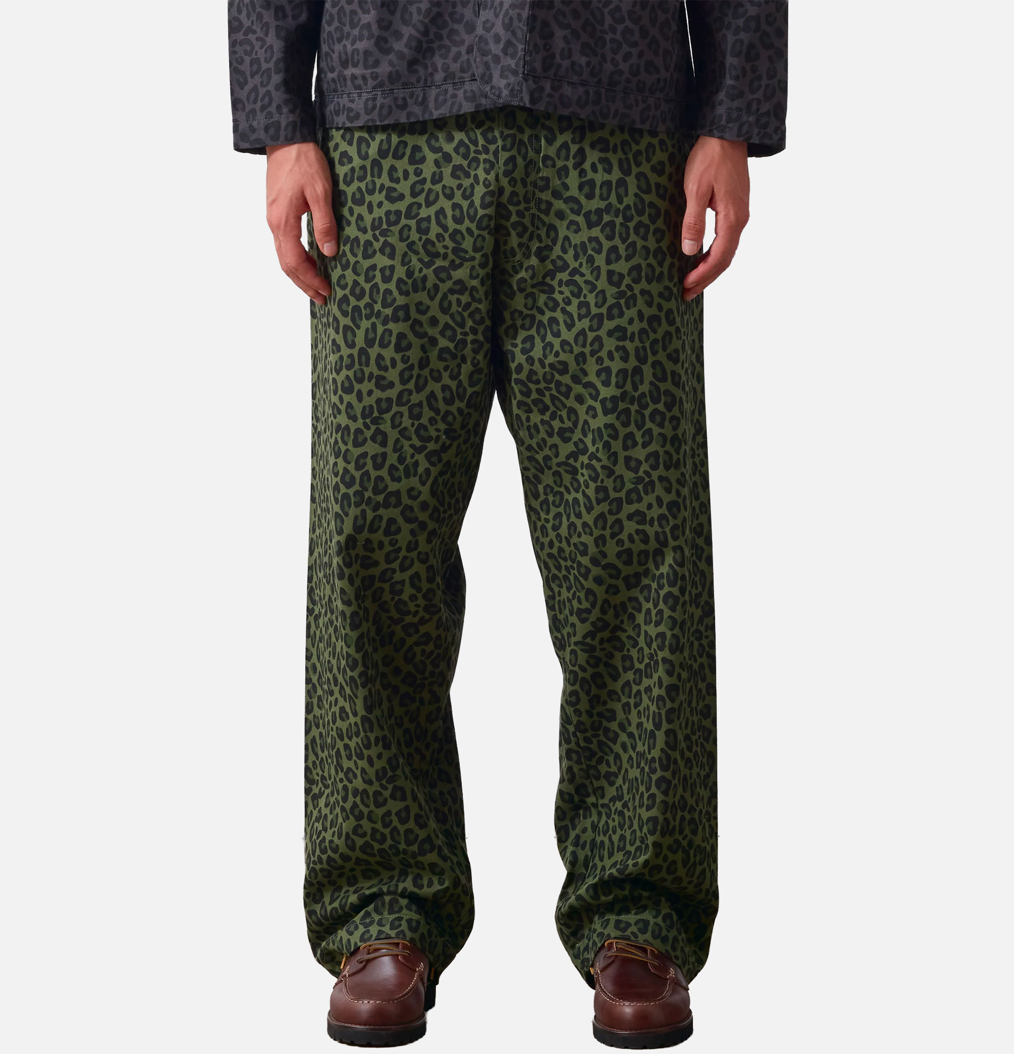 Service Works | Pantalon Patterned Easy Chef Vert Leopard | Royalcheese