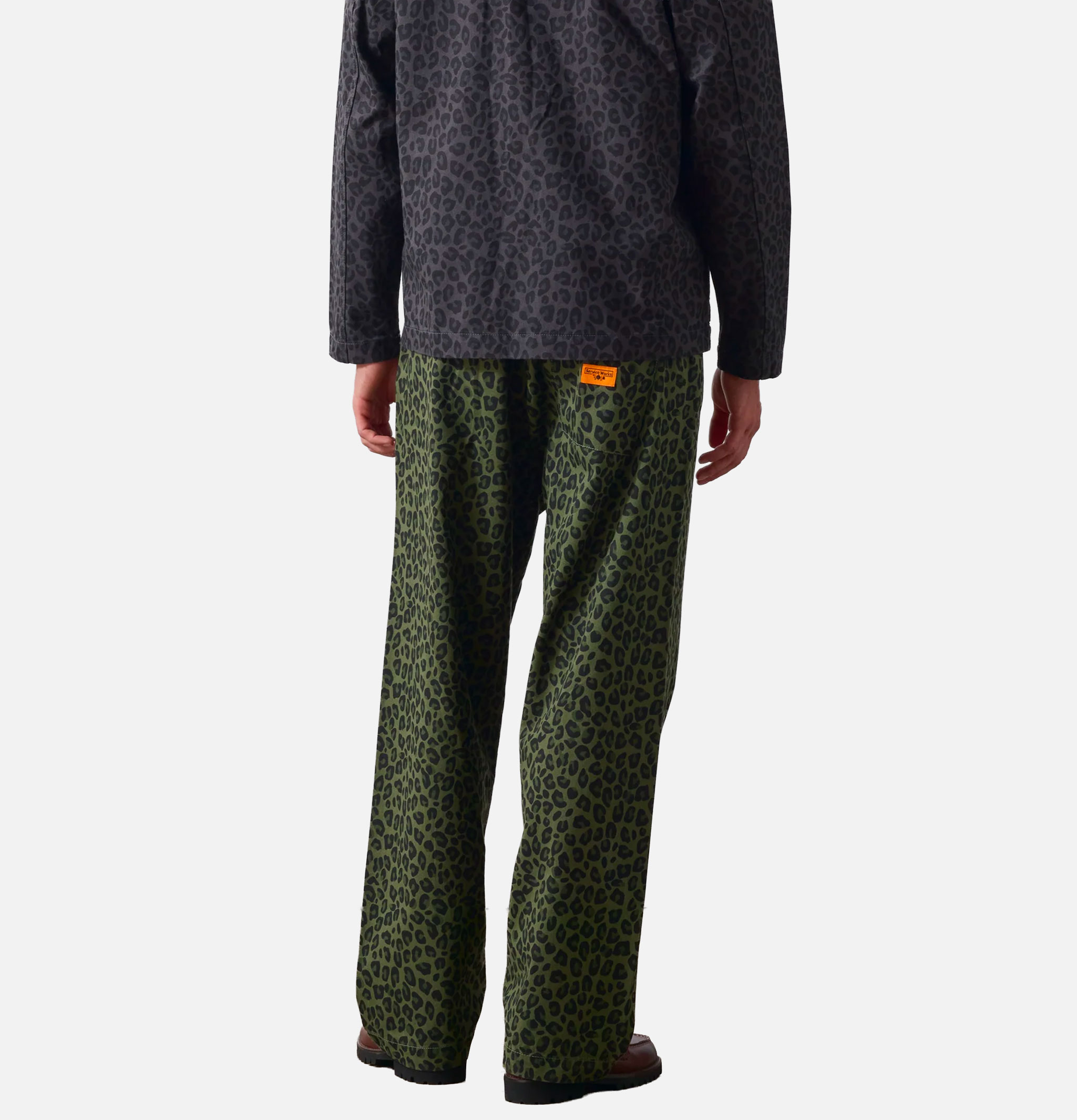 Pantalon Service Works Patterned Easy Chef Vert Leopard