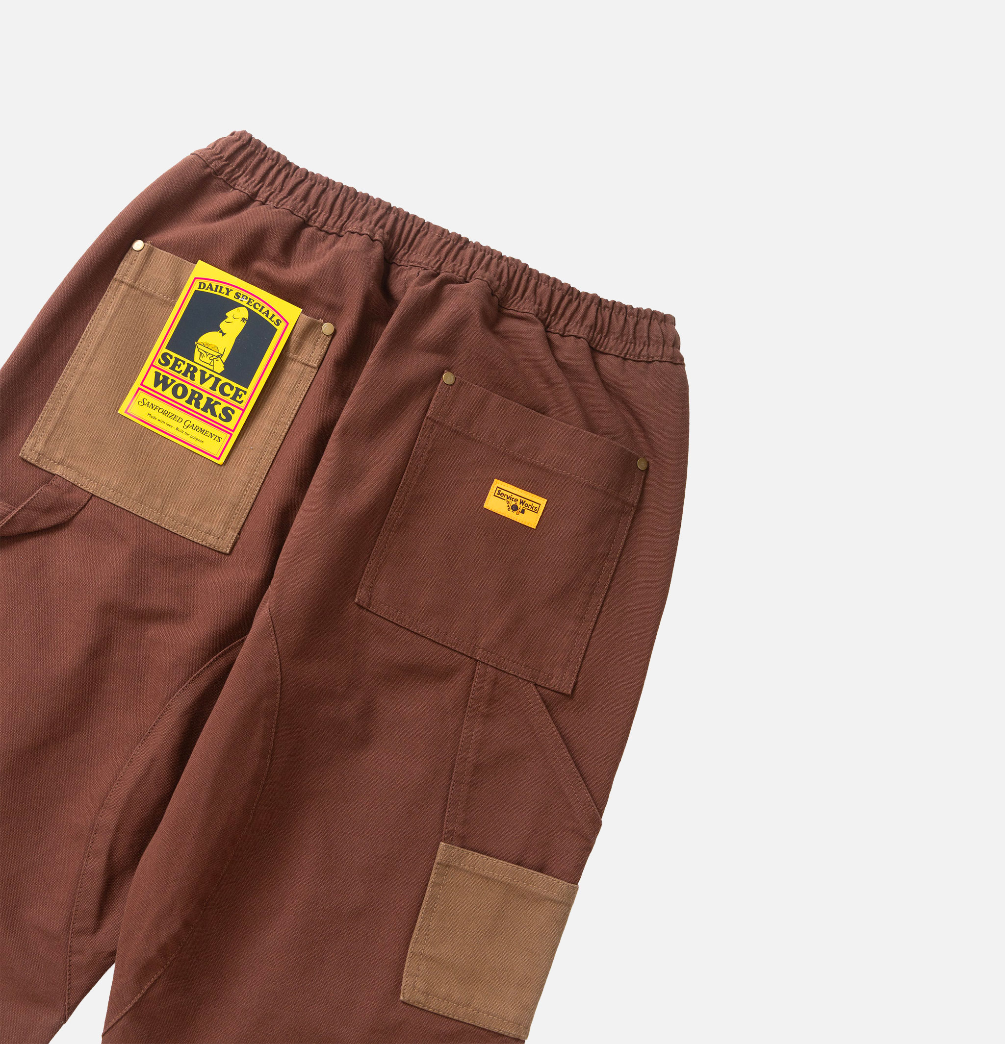Pantalon Service Works Patchwork Utility Chef Marron