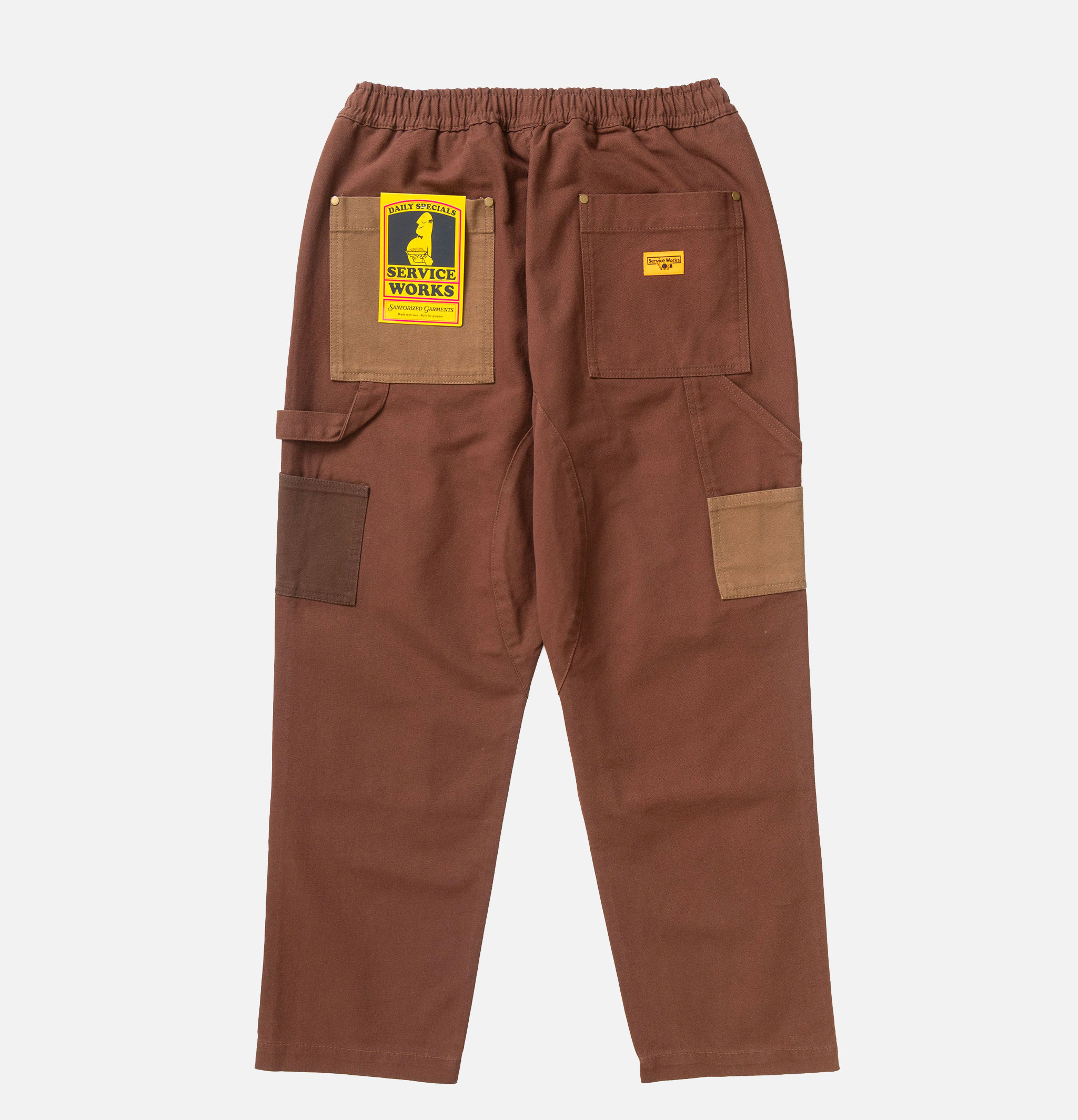 Pantalon Service Works Patchwork Utility Chef Marron