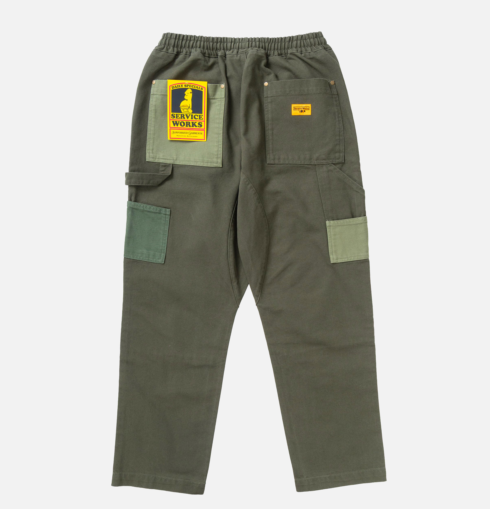 Pantalon Service Works Patchwork Utility Chef Vert
