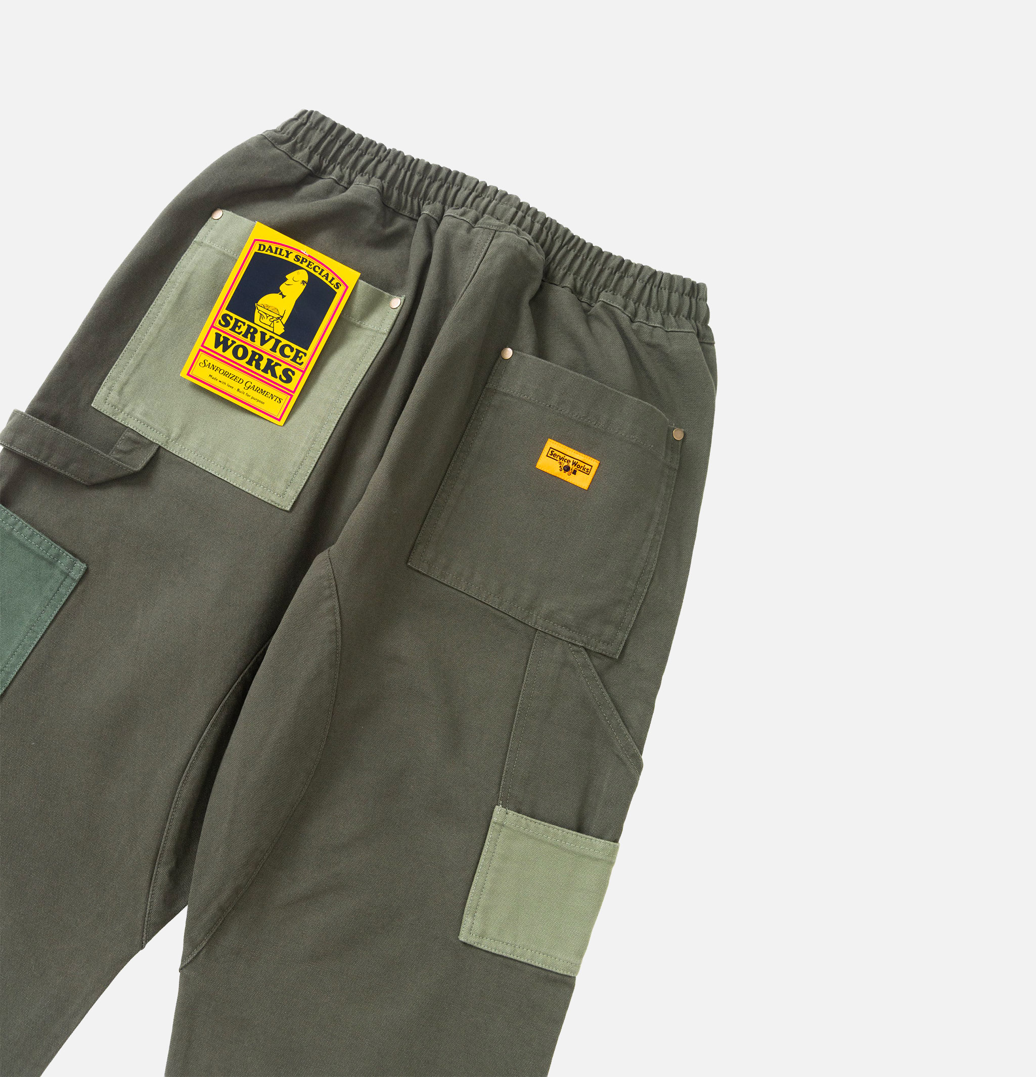 Pantalon Service Works Patchwork Utility Chef Vert