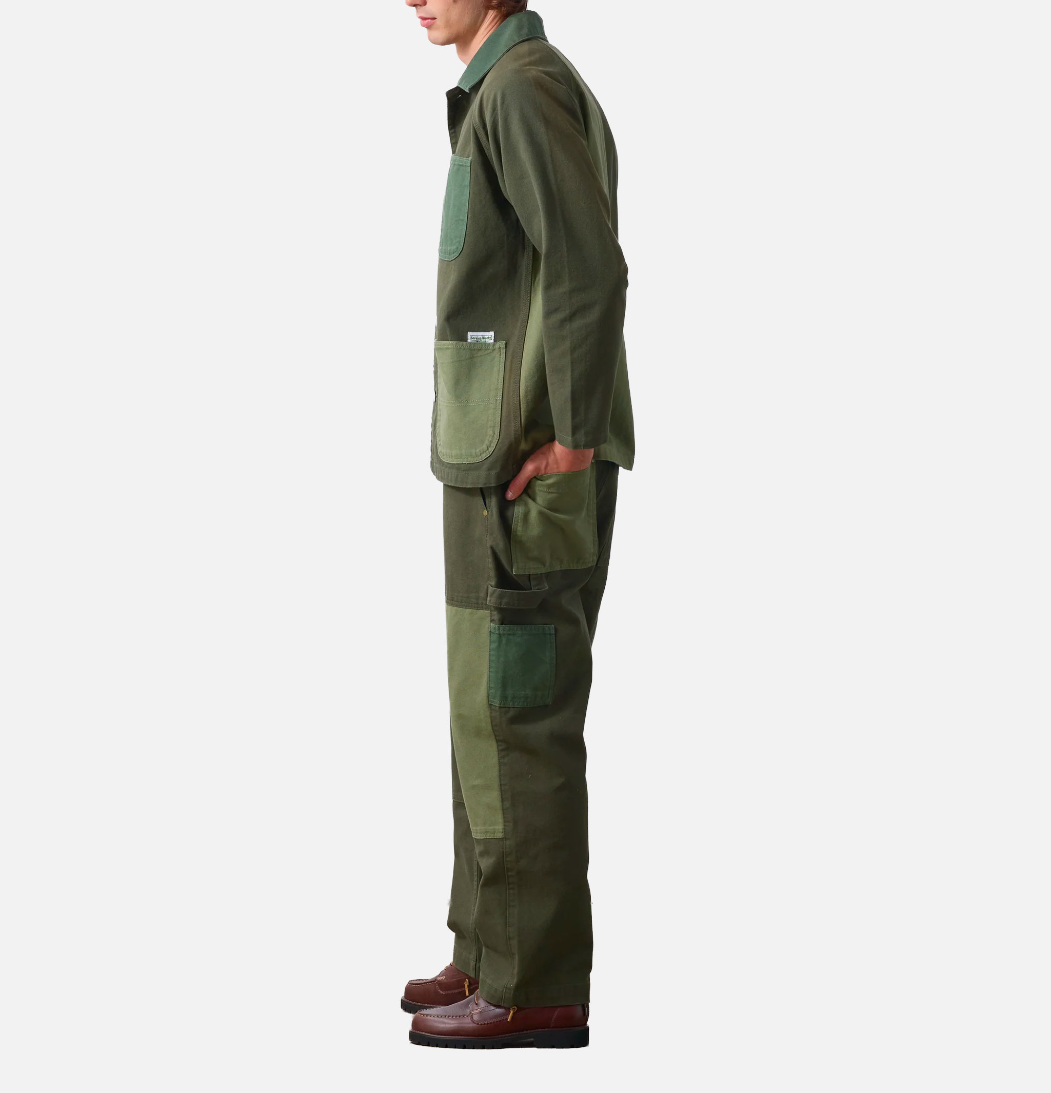 Pantalon Service Works Patchwork Utility Chef Vert