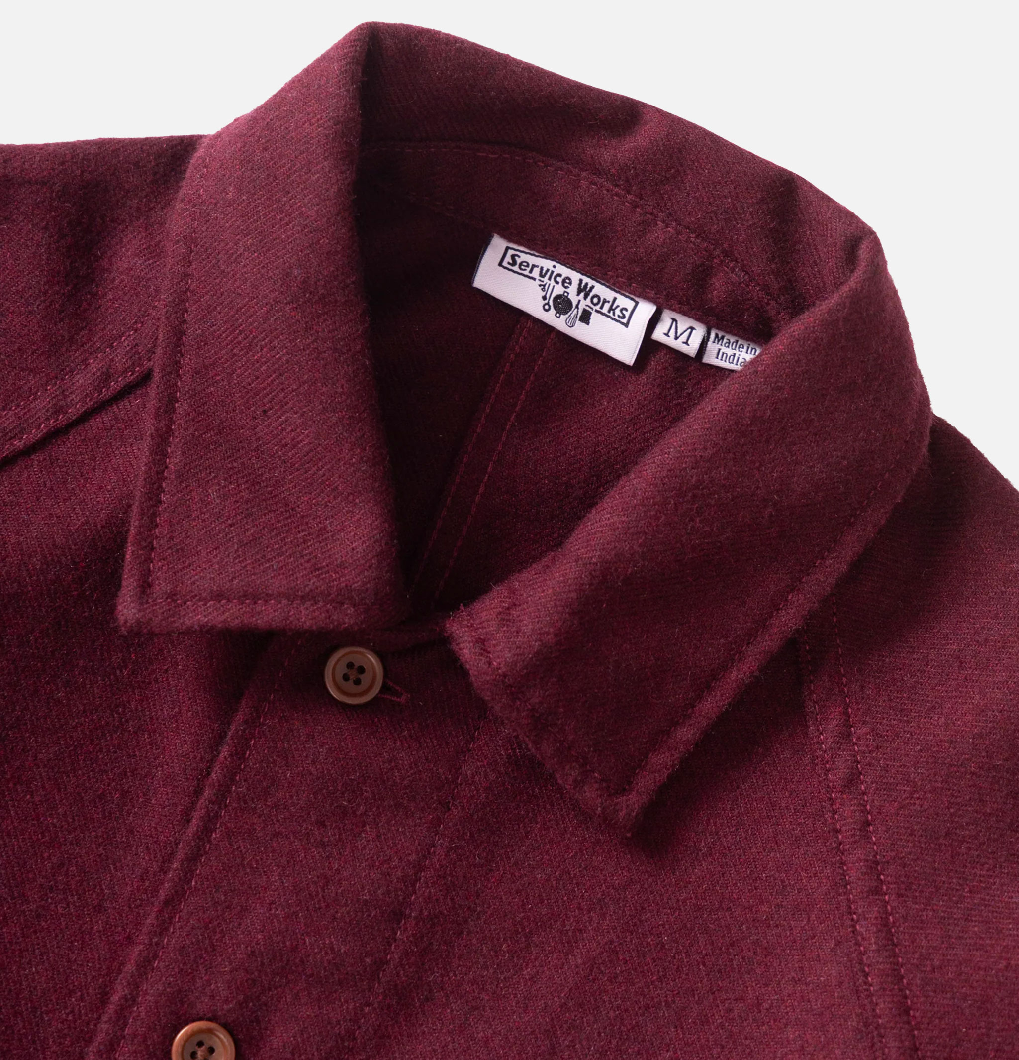 Service Works Surchemise FOH Flannel Burgundy