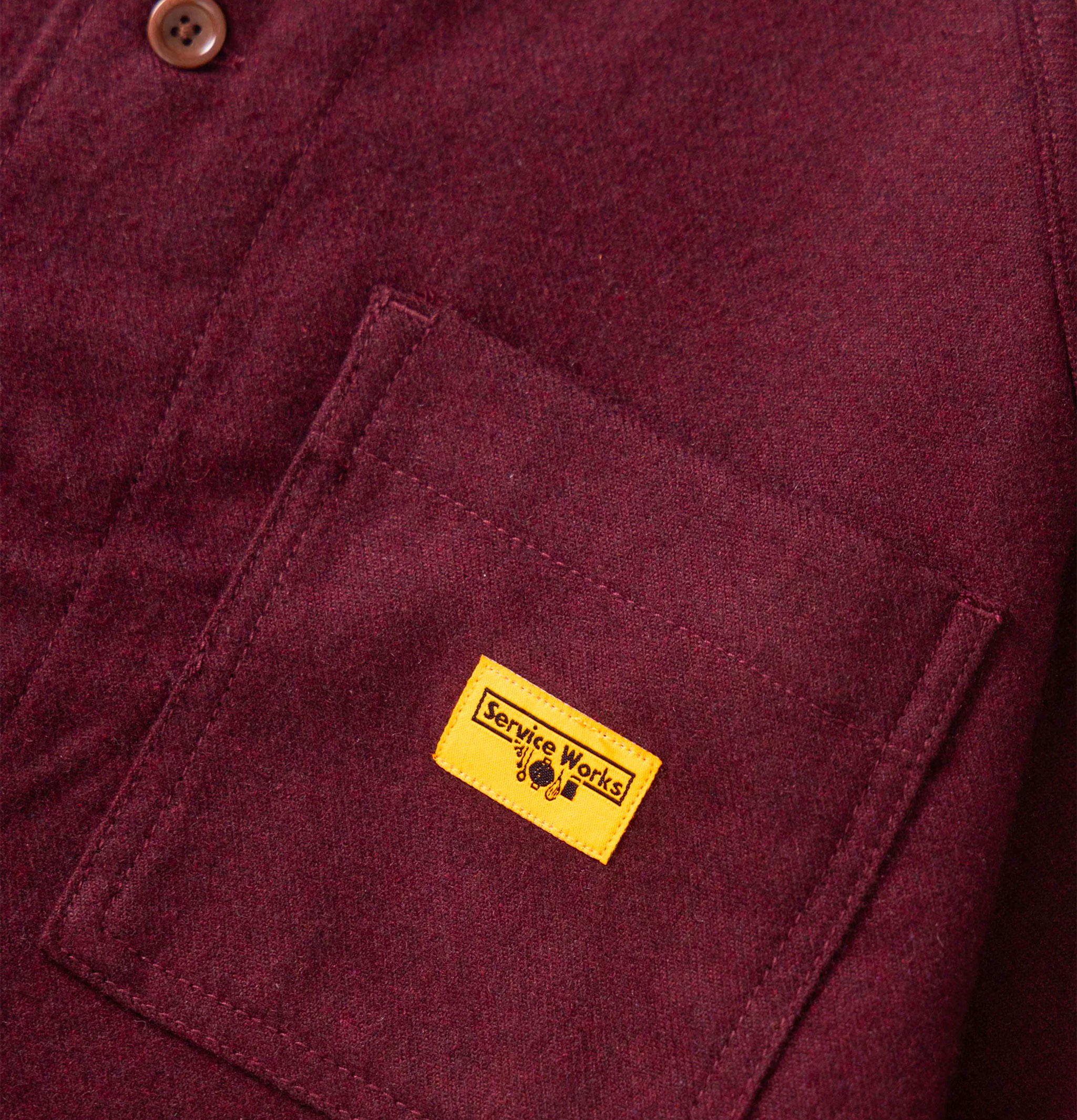Service Works Surchemise FOH Flannel Burgundy