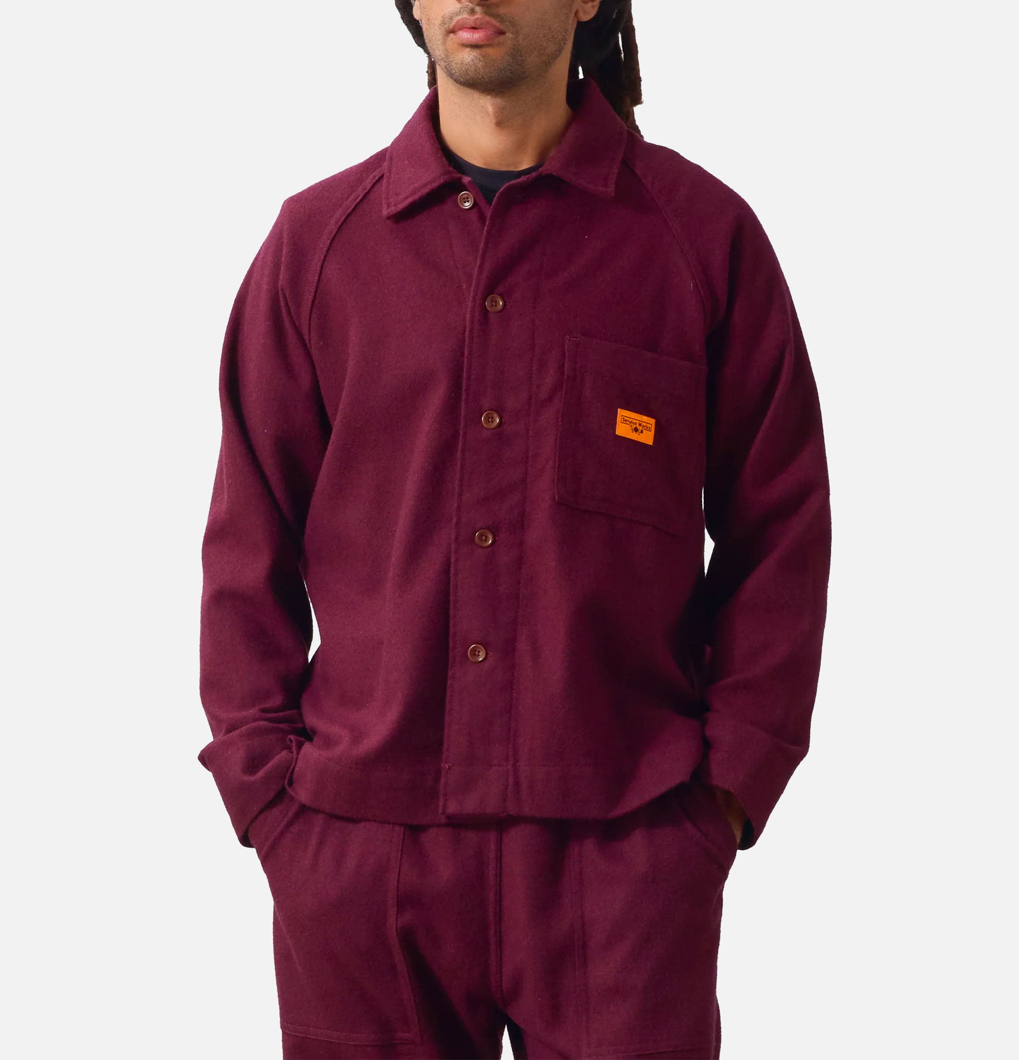 Service Works Surchemise FOH Flannel Burgundy
