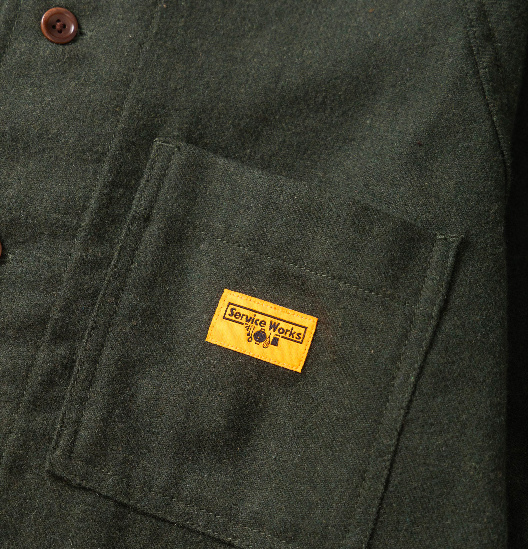 Service Works Surchemise FOH Flannel Vert Foret