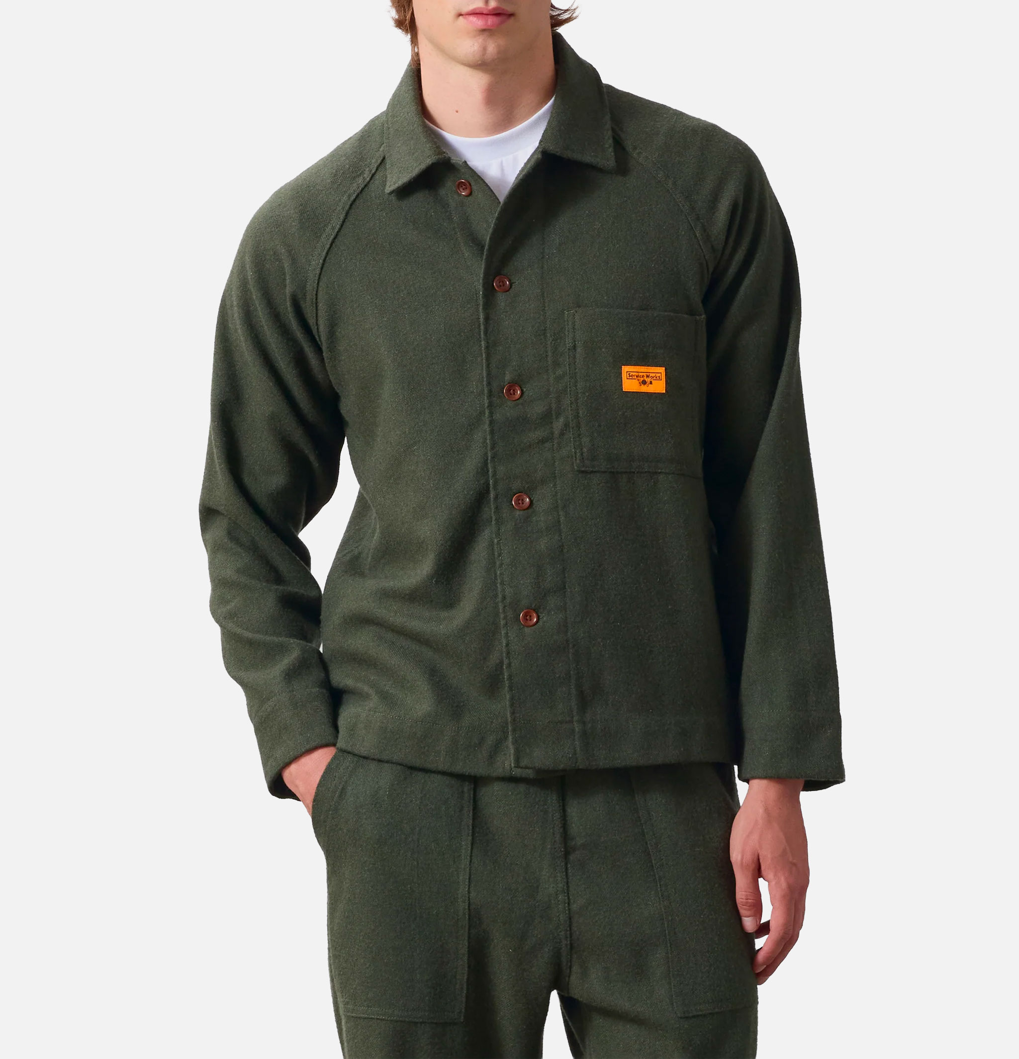 Service Works Surchemise FOH Flannel Vert Foret