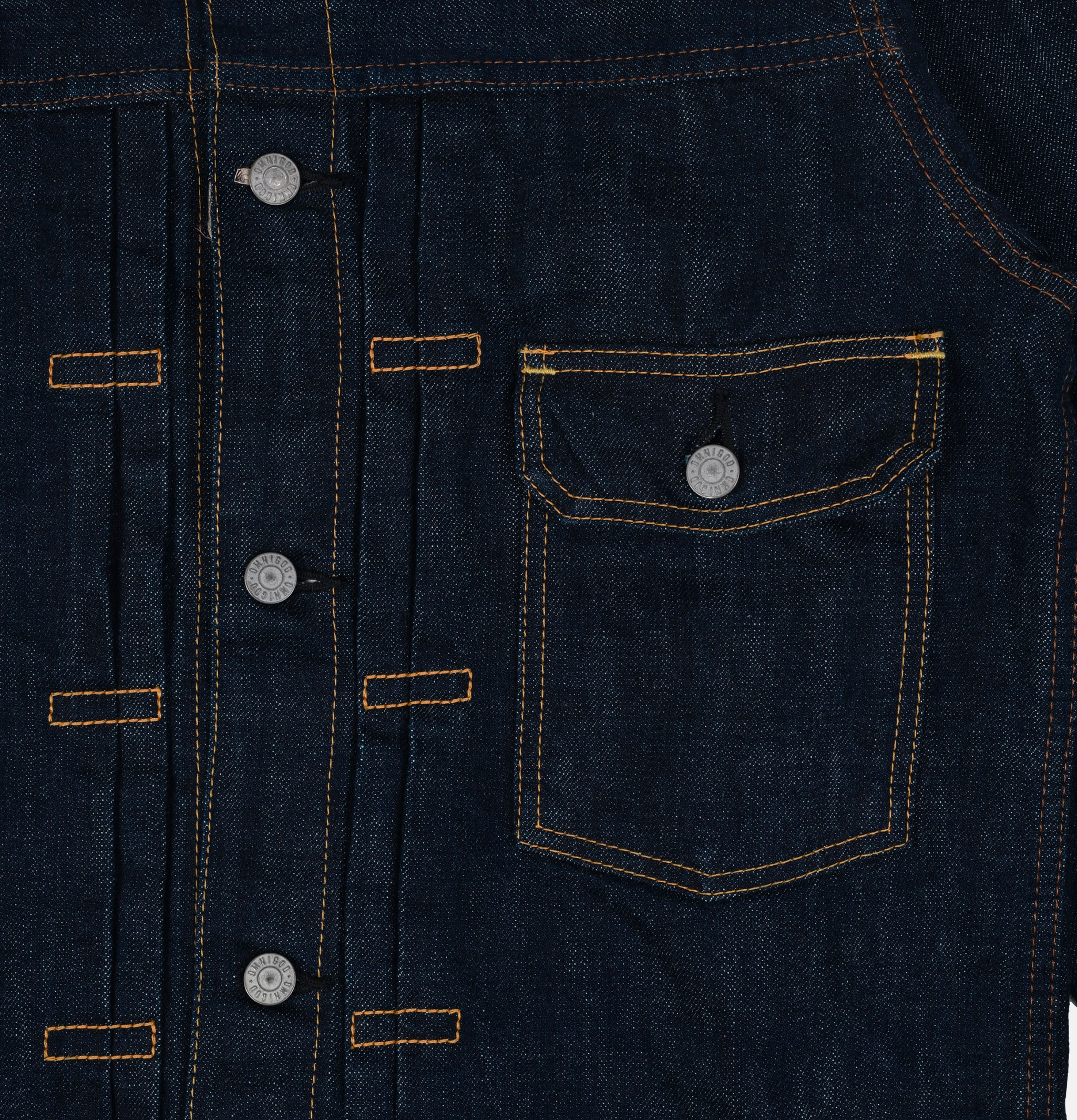 OMNIGOD Denim Type 1 Jacket 14oz Dark Blue