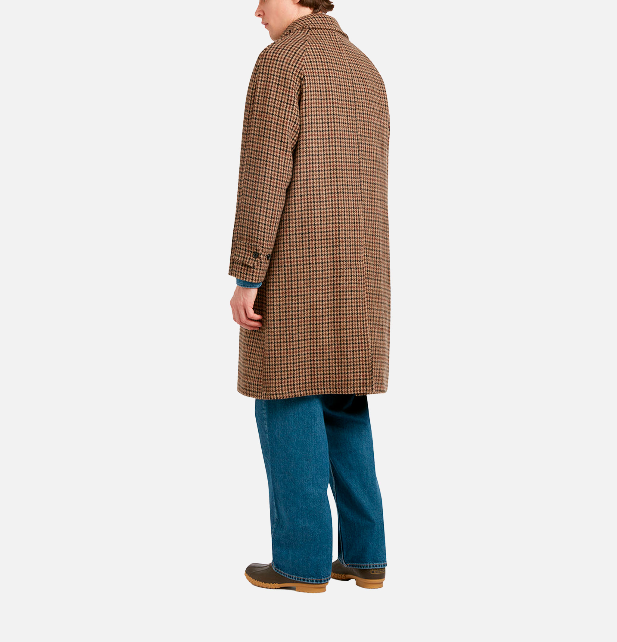 Gloverall Manteau Hynes Harris Tweed® Marron