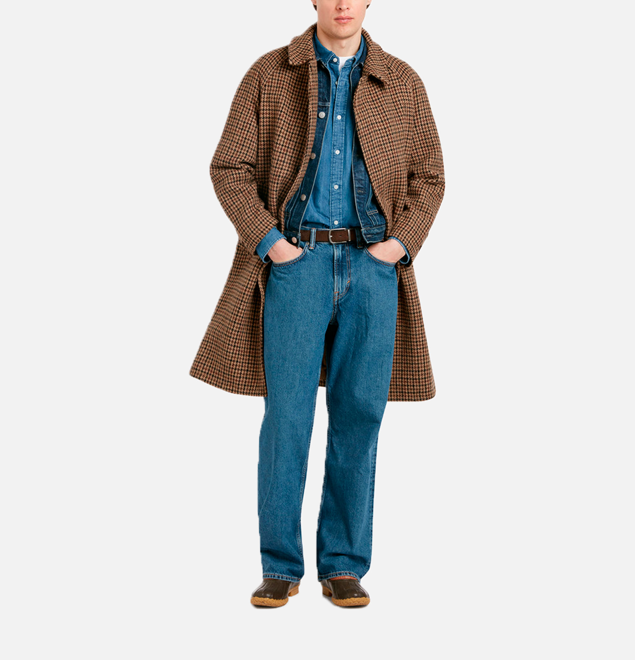 Gloverall Hynes Harris Tweed® Brown Coat