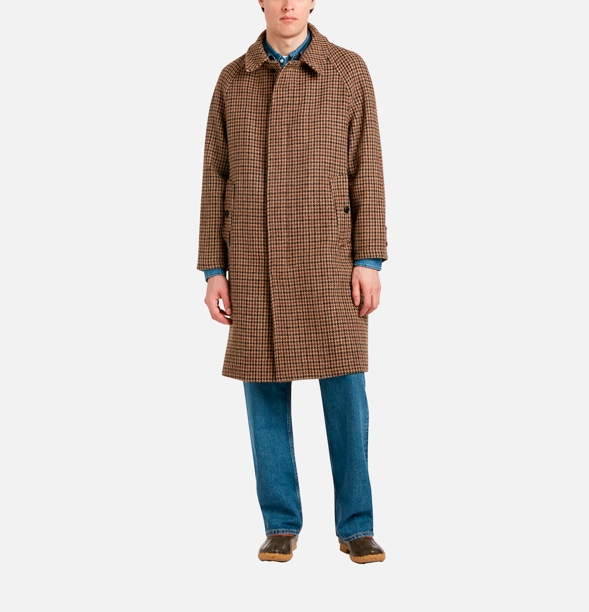 Gloverall Hynes Harris Tweed® Brown Coat