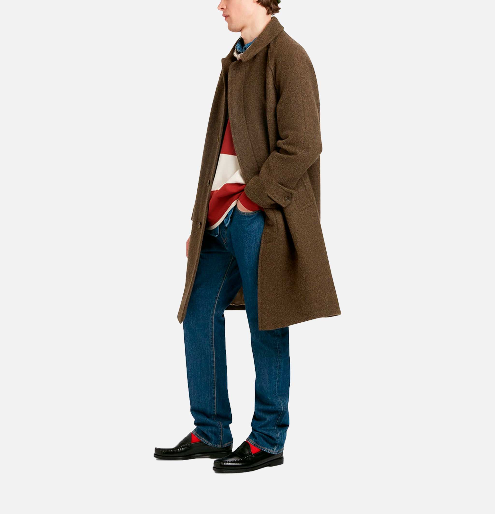 Gloverall Manteau Laine Hynes Mocha