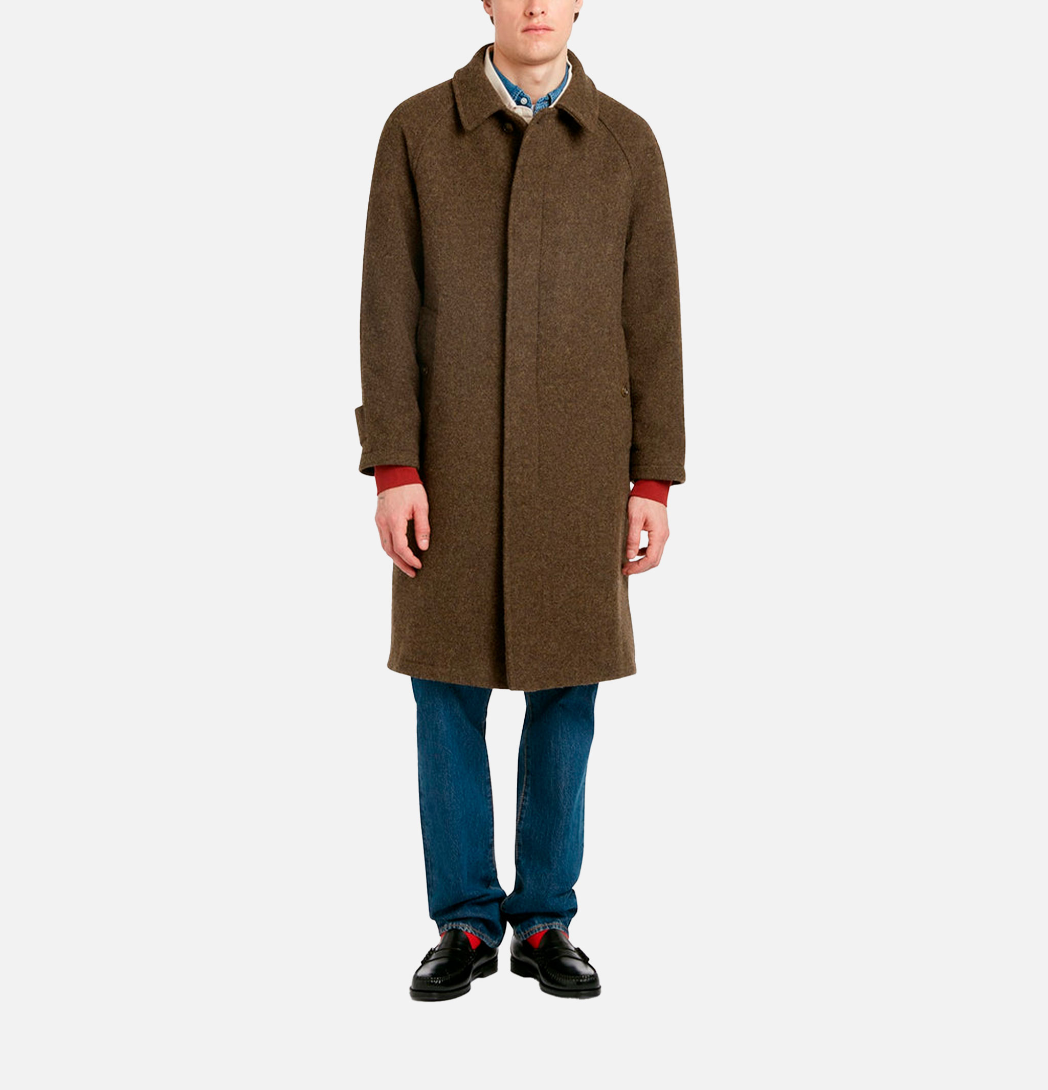 Gloverall Manteau Laine Hynes Mocha