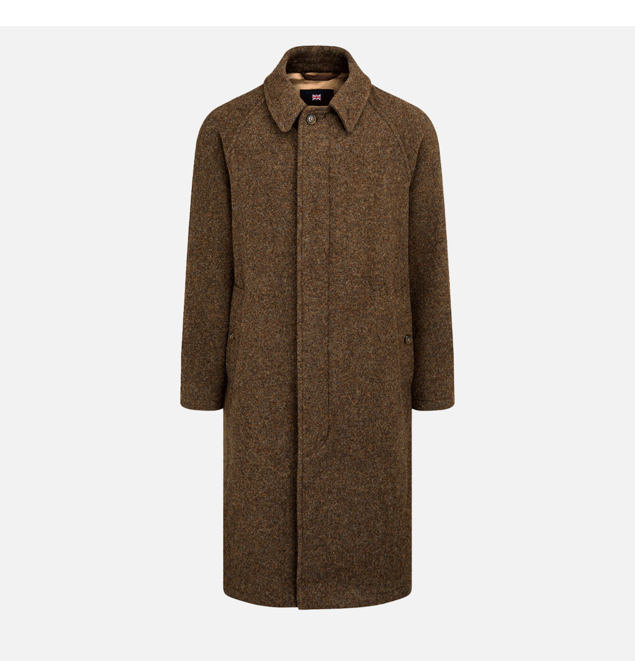 Gloverall Hynes Wool Overcoat Mocha