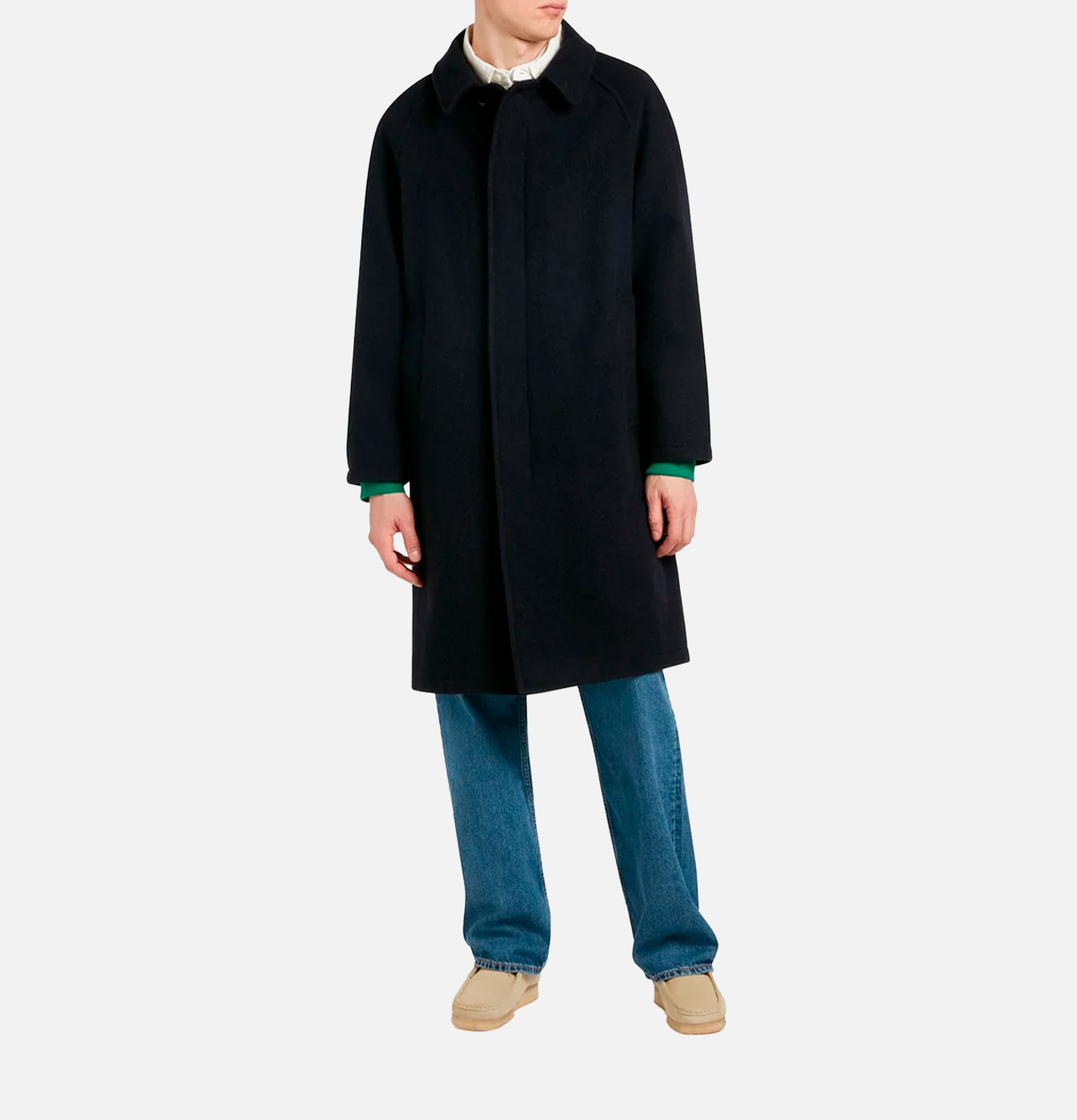 Gloverall Manteau Laine Hynes Navy