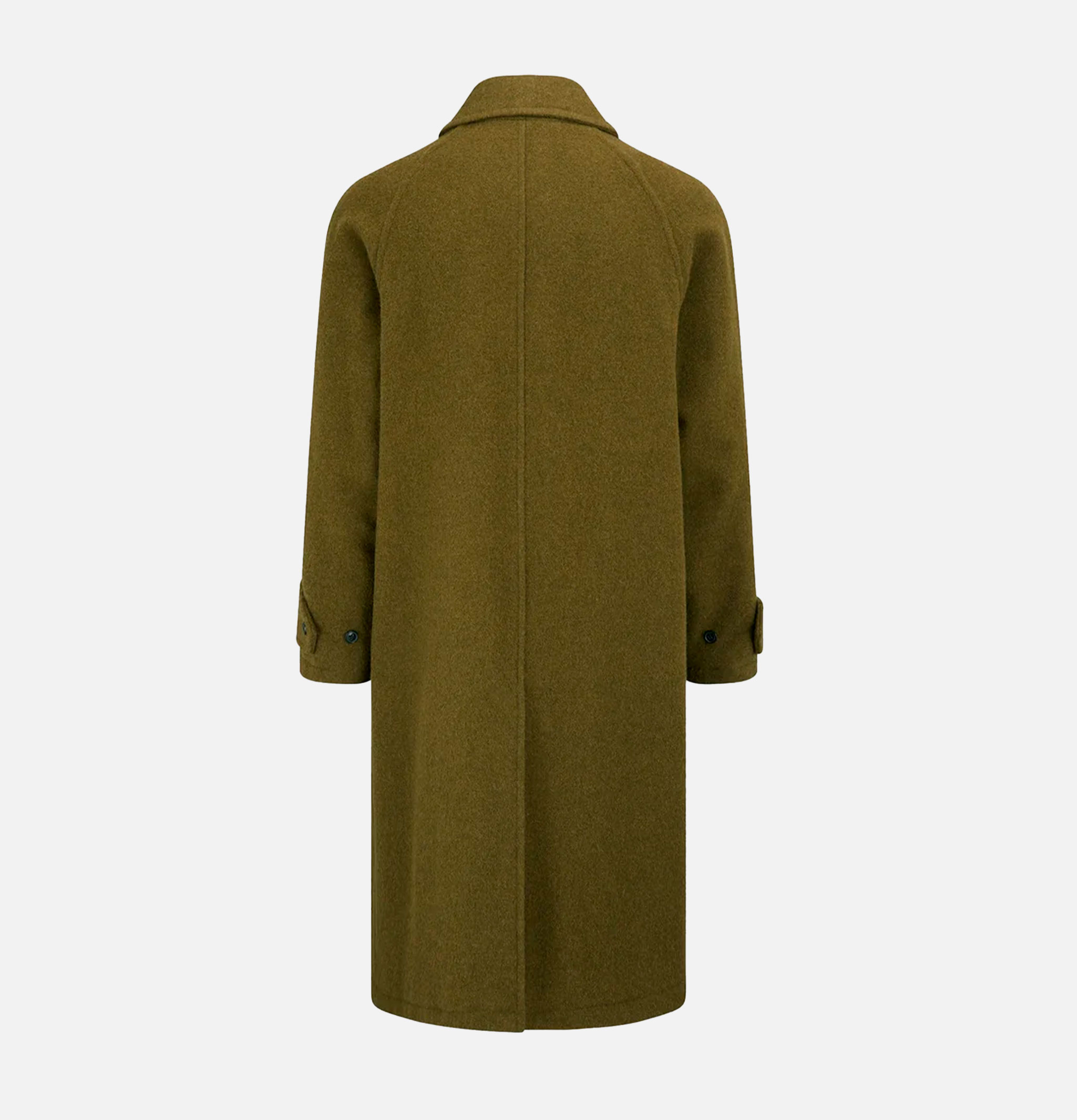 Gloverall Hynes Army Green Wool Coat