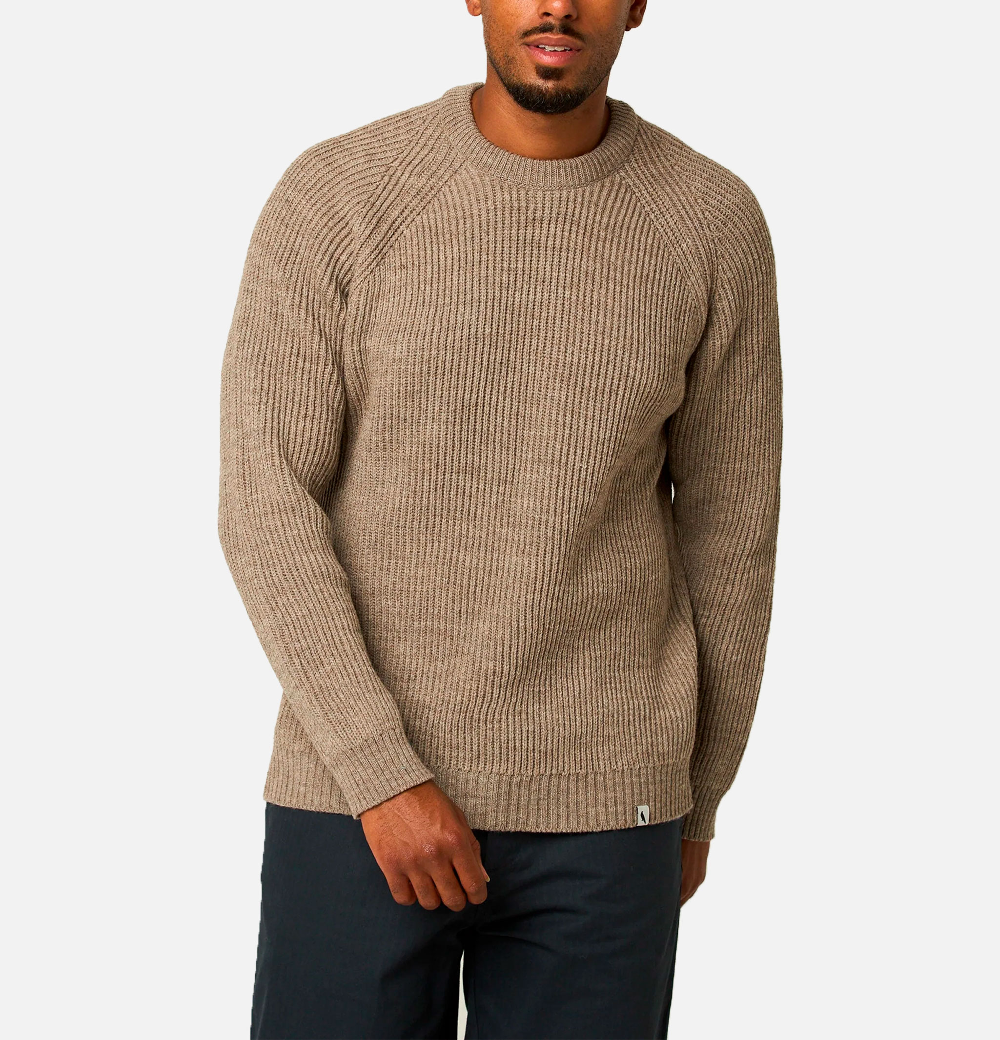 Peregrine Ford Crew Sweater in Oak