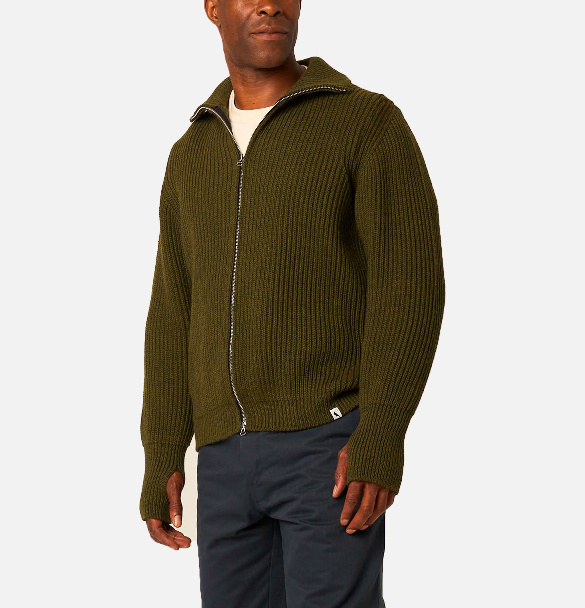 Peregrine Cardigan Fisherman Olive