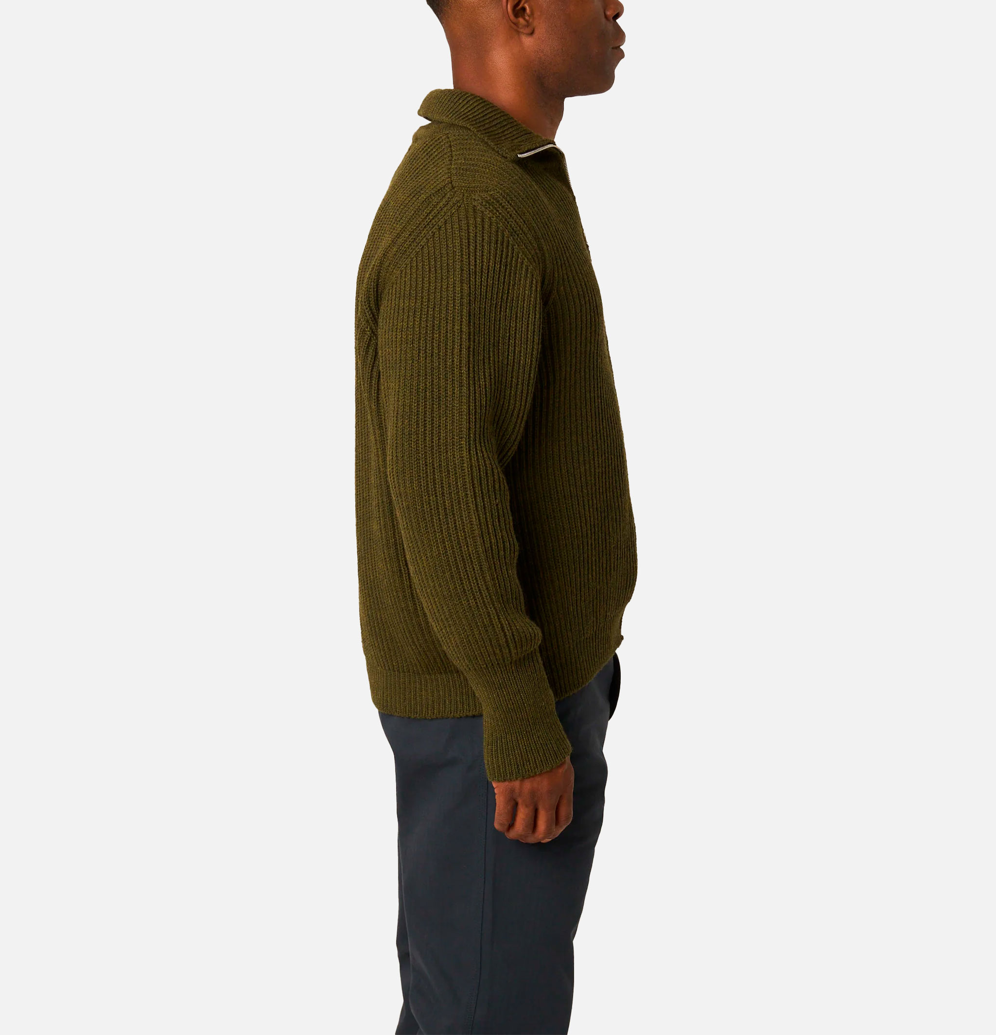 Peregrine Olive Fisherman Cardigan