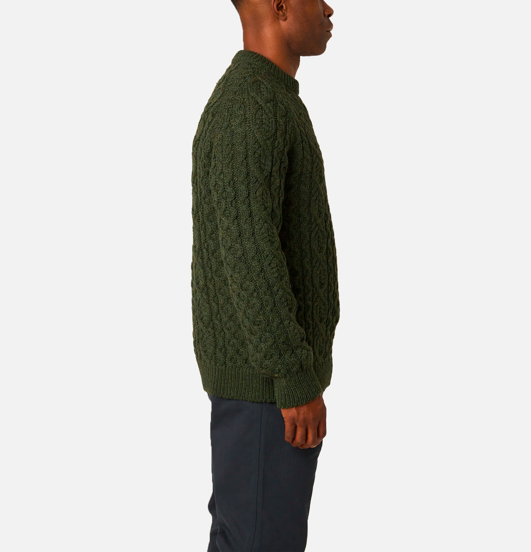 Peregrine Hudson Aran Sweater Olive
