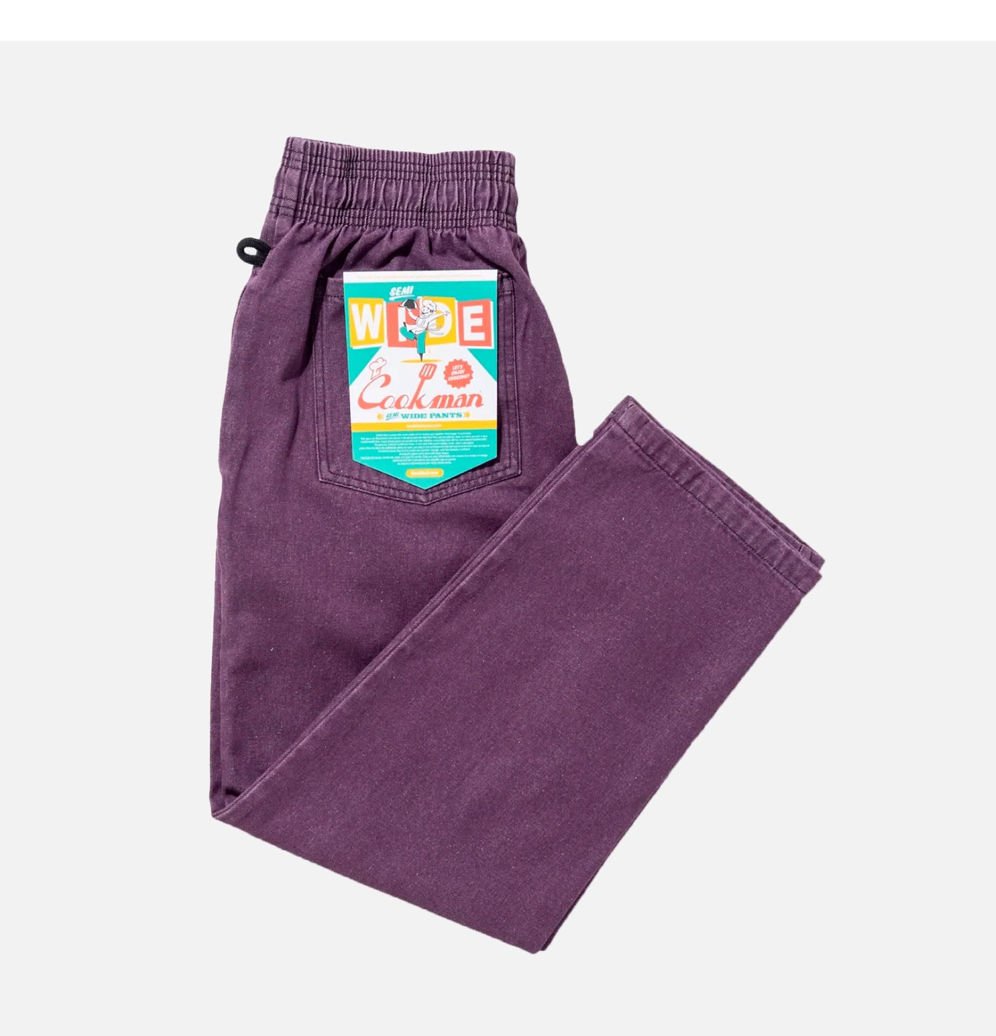 Cookman Pantalon Chef Pant Semiwide Denim Violet