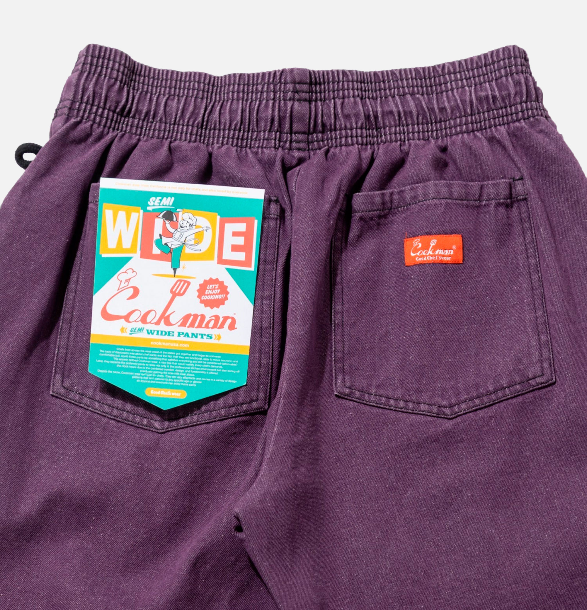 Cookman Chef Pant Semiwide Denim Purple