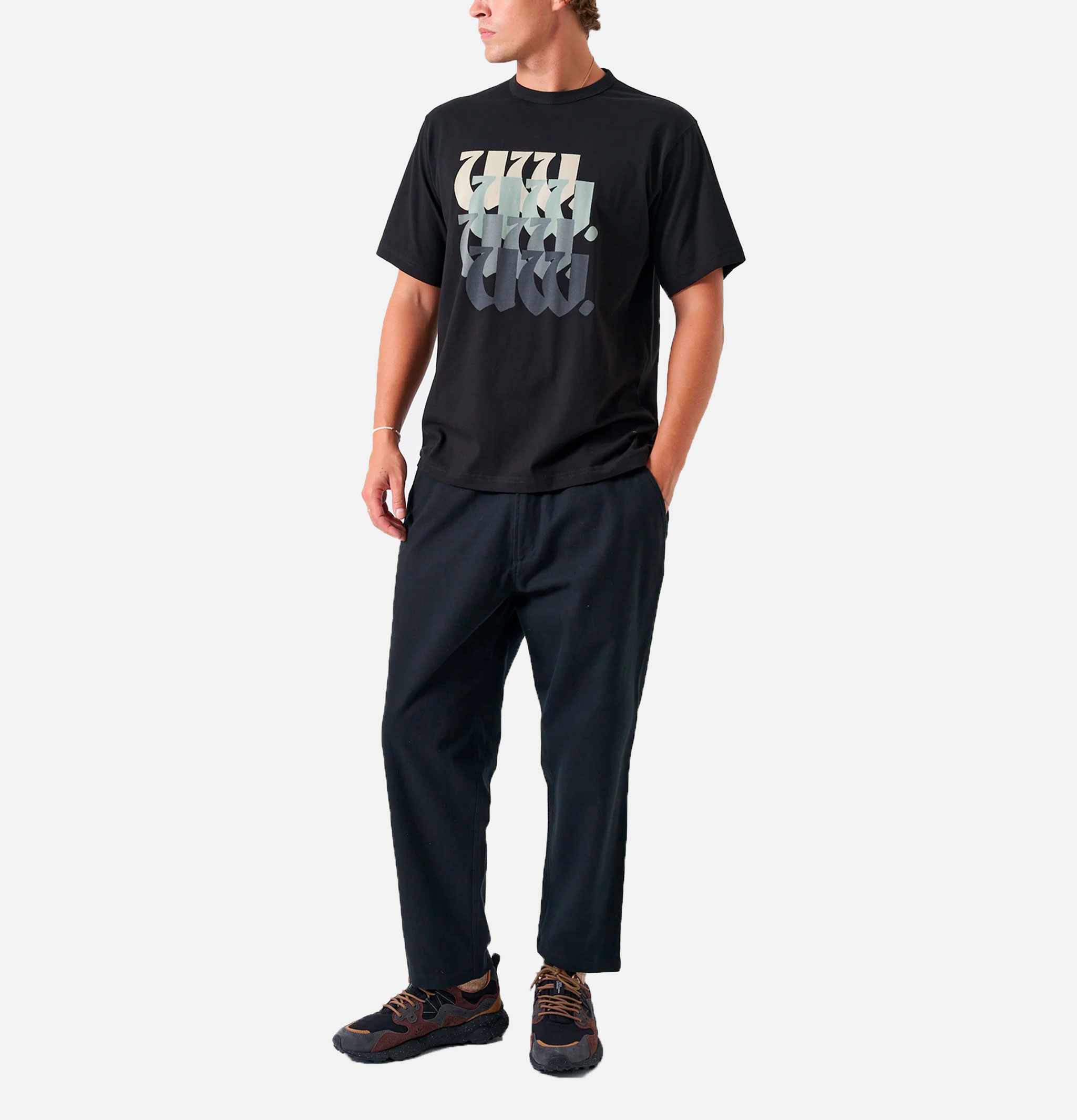 Universal Works Hi Water Trouser Brushed Moleskin Black