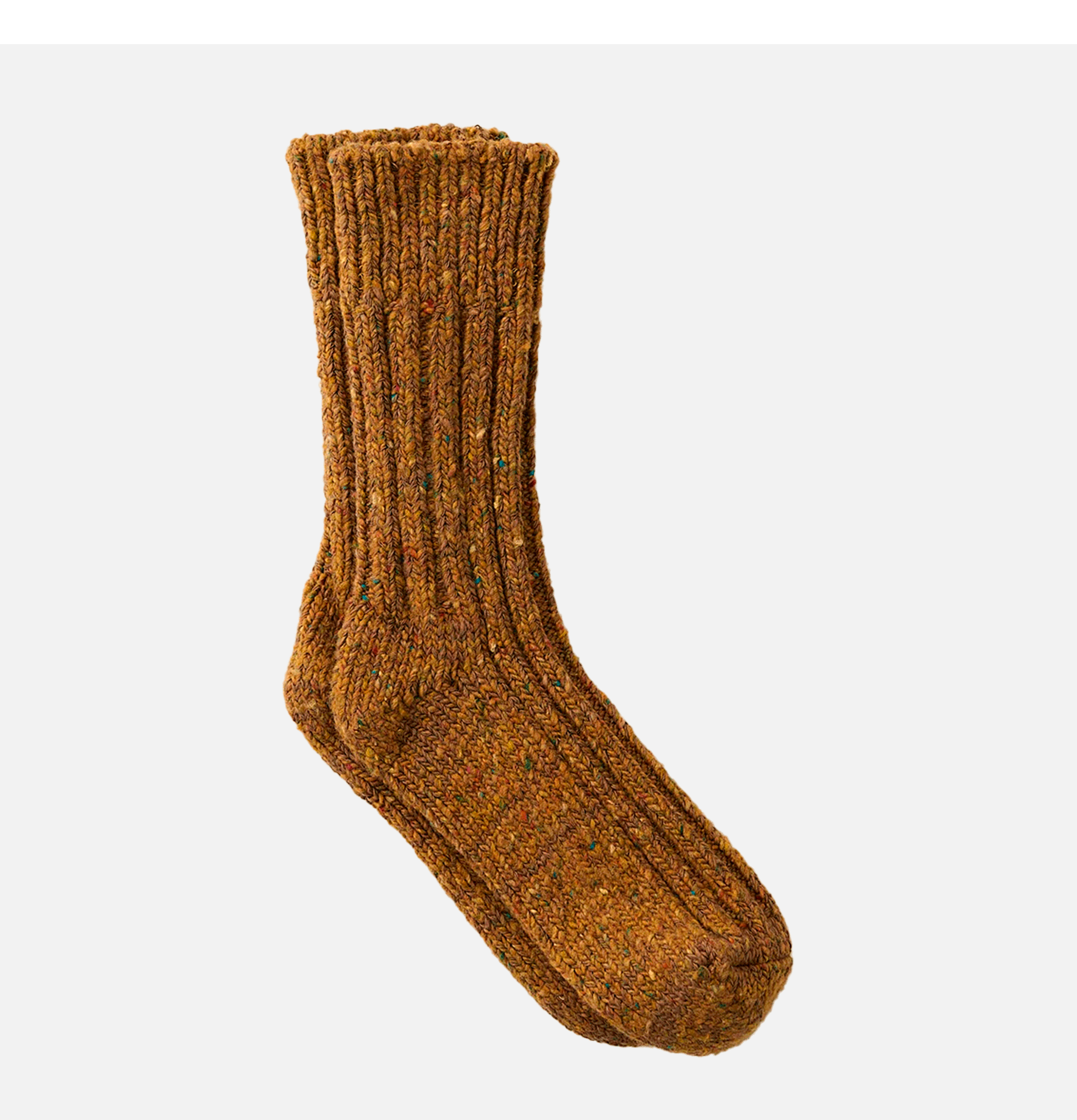 Yahae Chaussettes Laine Recyclée Marron Claire