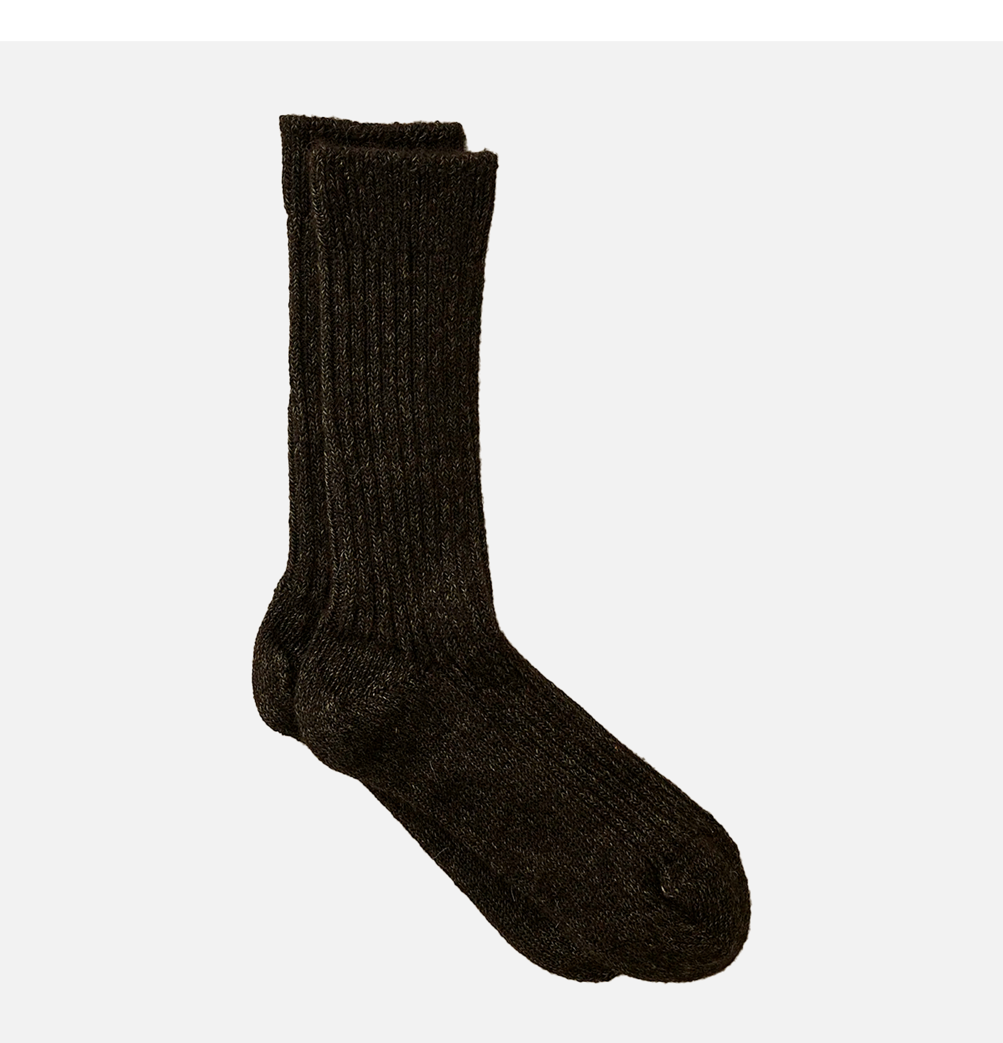 Yahae Alpaca Linen Ribbed Socks Black