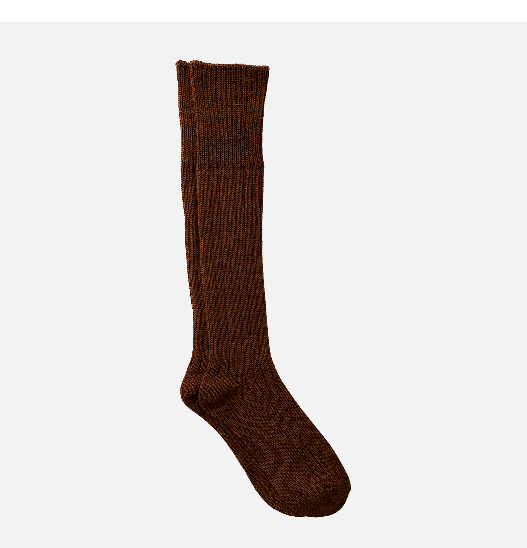 Yahae Chaussettes Hautes Côte Large Marron