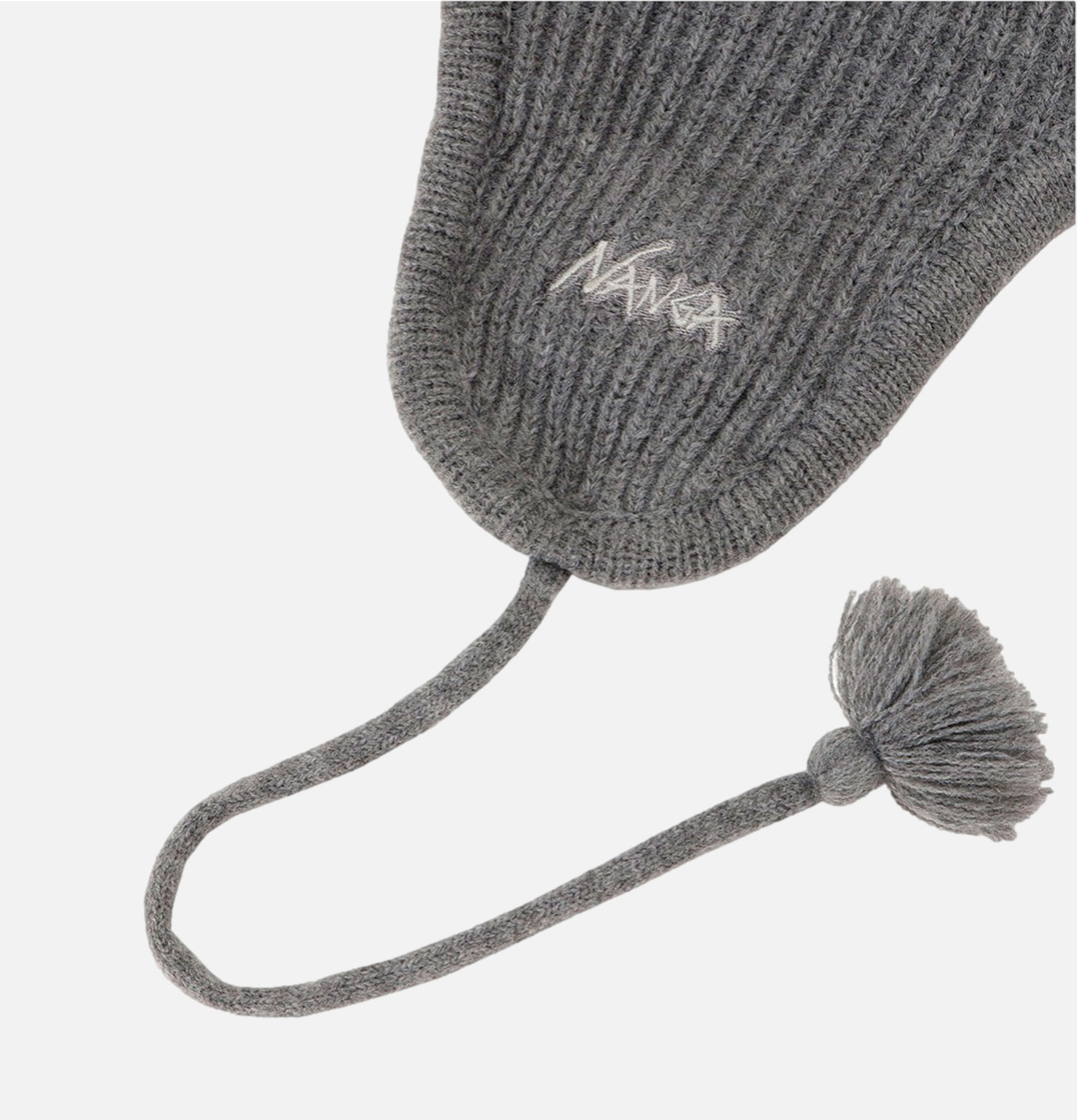 Nanga Bonnet Ear Flap Knit Gris
