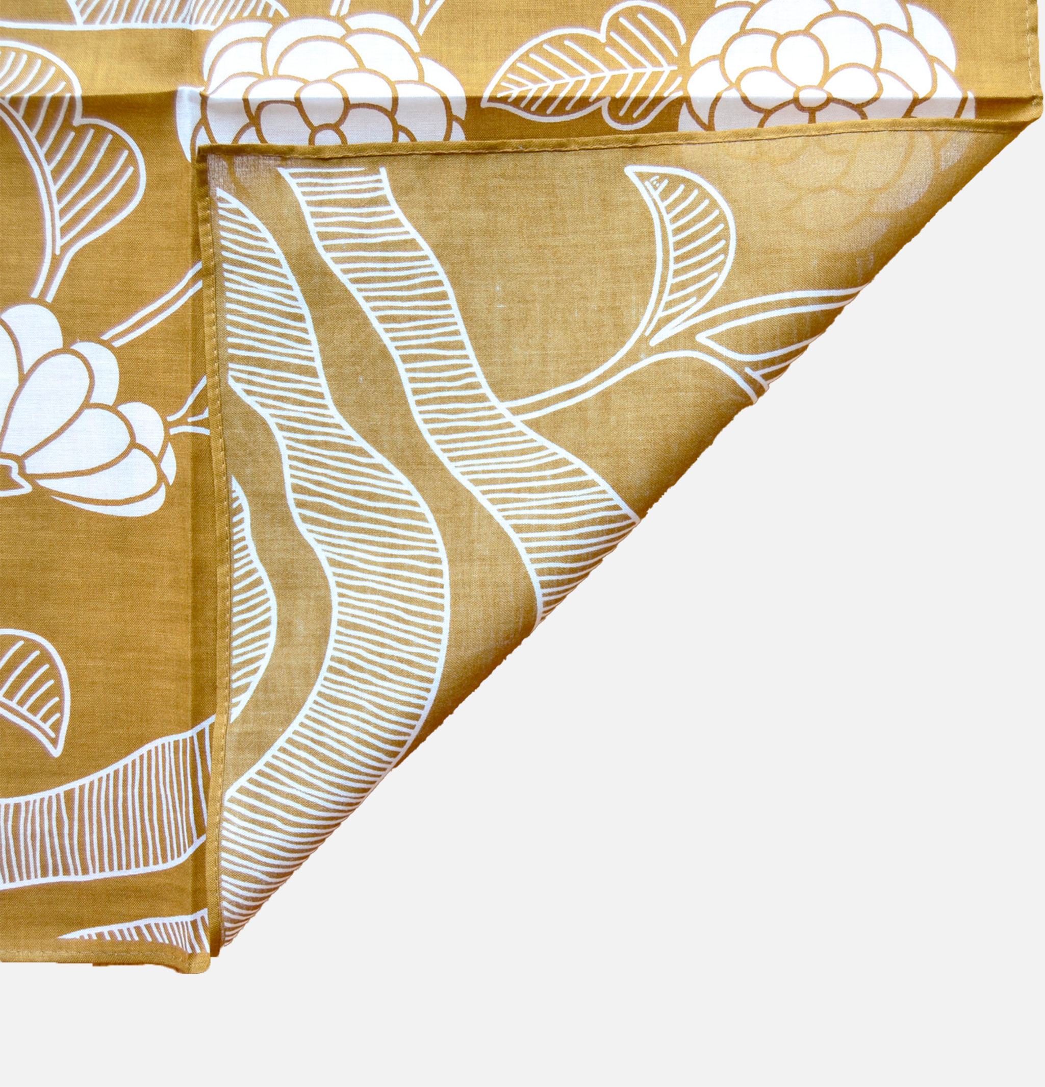 Kobashi Studio Bandana Japonais Chrysanthemum Khaki